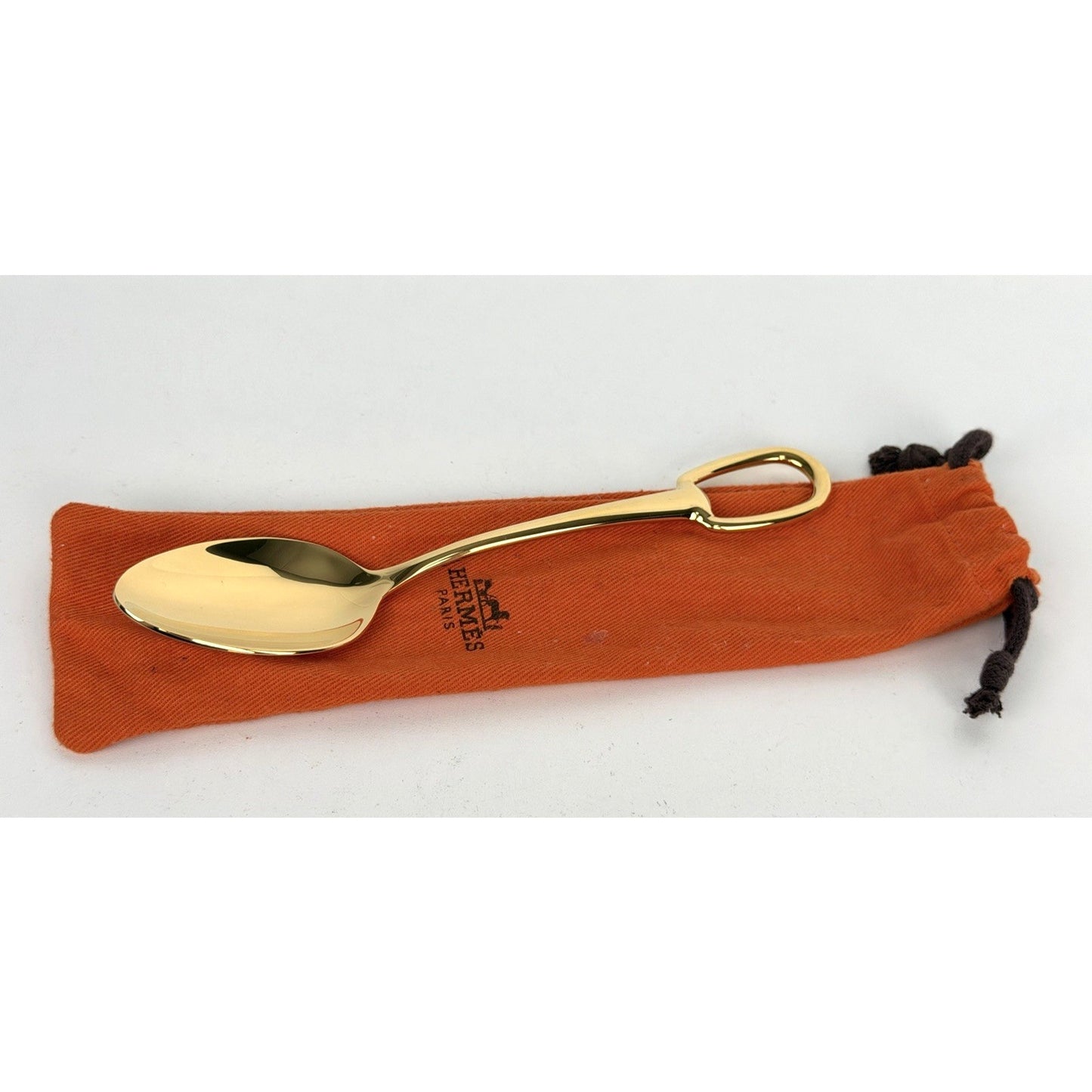 Hermes Grand Attelage Gold-Plated Dinner Spoon K1