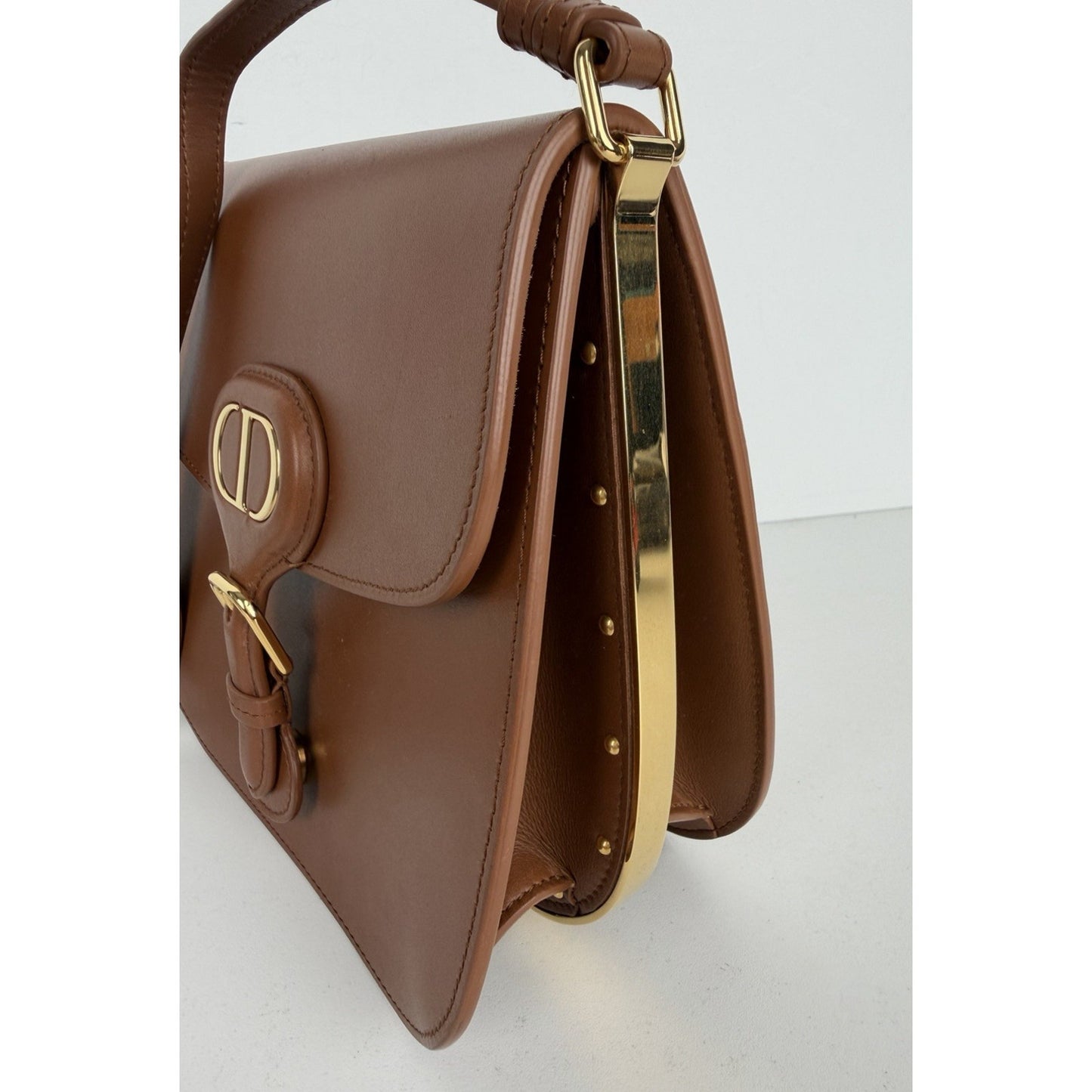 Dior Bobby Frame Crossbody Bag Medium in Brown Box Calfskin Leather 2022 B-1