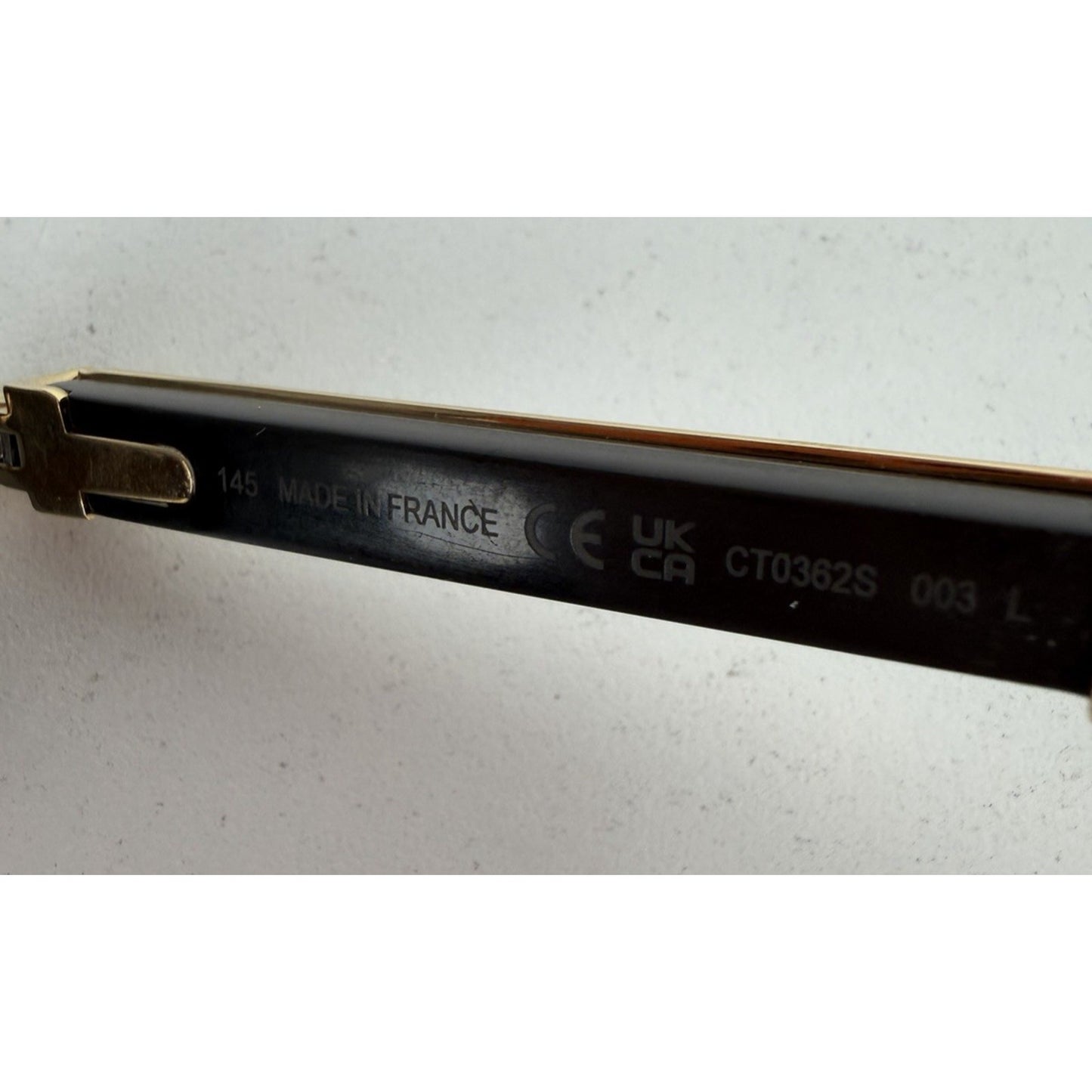 Cartier CT0362S Premiere de Cartier Sunglasses in Natural Horn Black Lenses