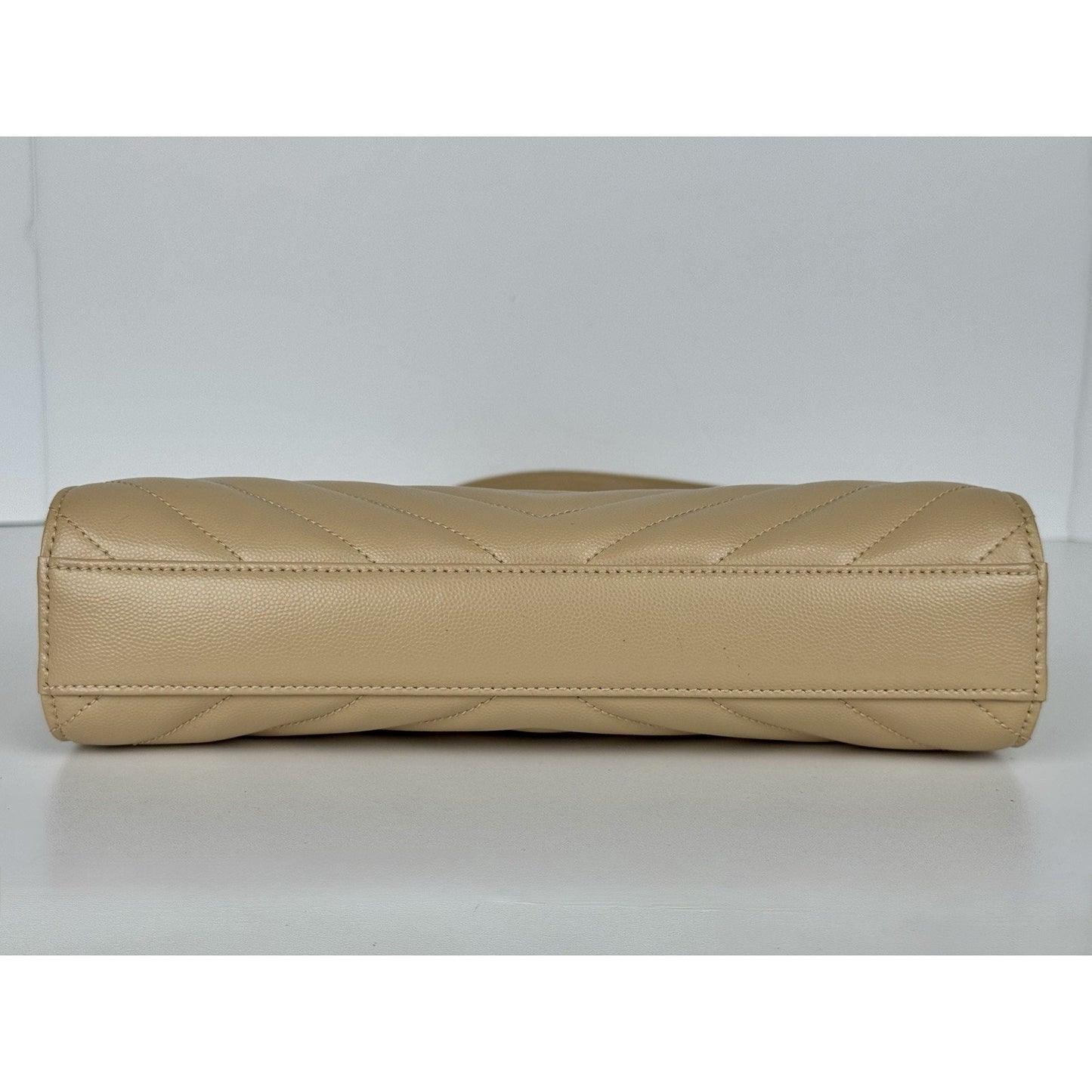 Saint Laurent Tribeca Shopping Tote Beige Grain De Poudre Leather C-9