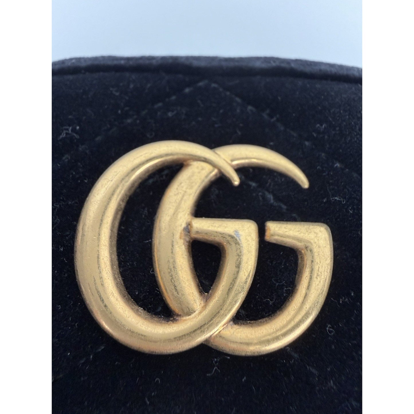 Gucci GG Marmont Belt Bag Plush Black Matelasse Velvet & Gold-Tone Hardware S16