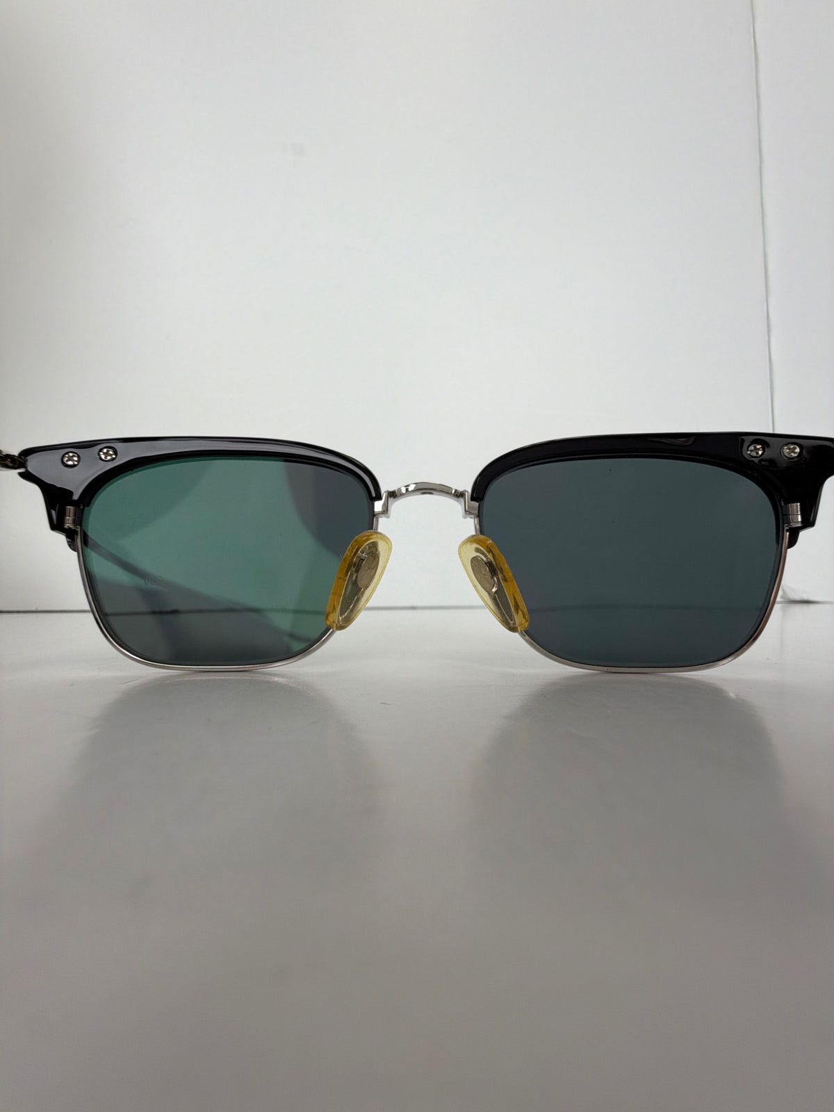 Chrome Hearts Evagilist sunglasses black and shiny silver front detail