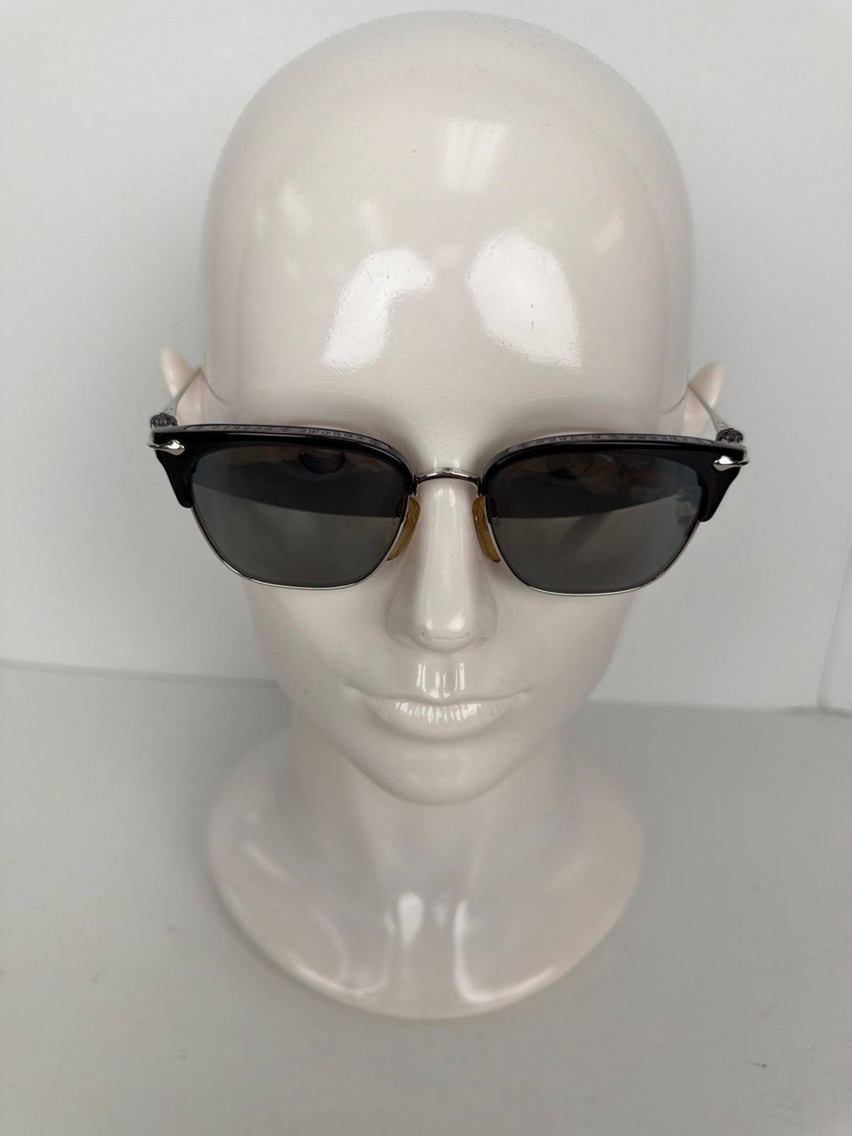 Chrome Hearts Evagilist sunglasses in black and shiny silver