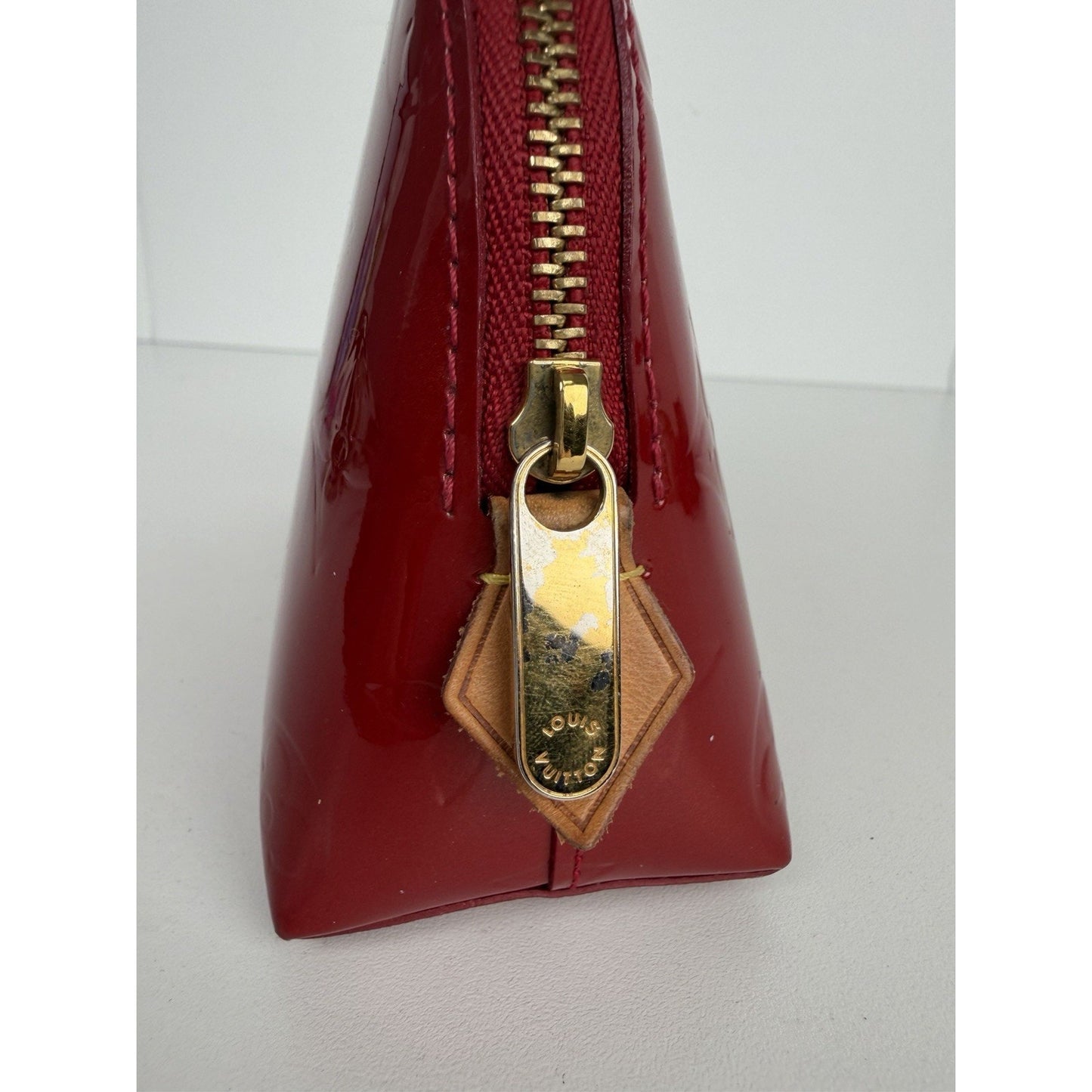 Louis Vuitton Pomme D'Amour Cosmetic Pouch in Monogram Vernis Red Leather 2012