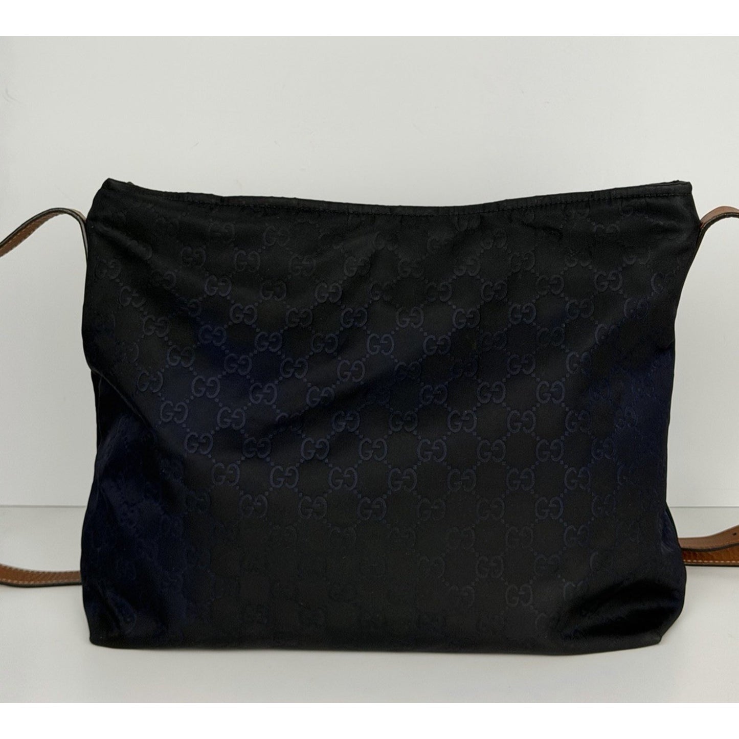 Gucci GG Pattern Nylon Messenger Bag in Blue S04