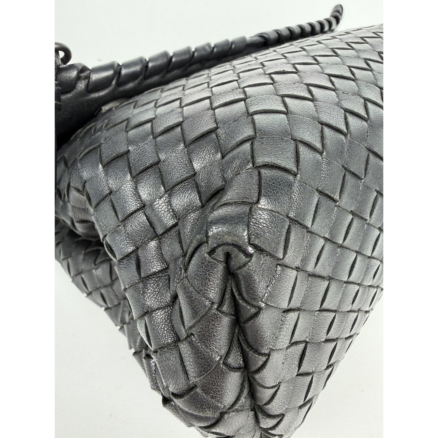 Bottega Veneta Olimpia Bag Medium in Black Nappa Intrecciato Leather S03