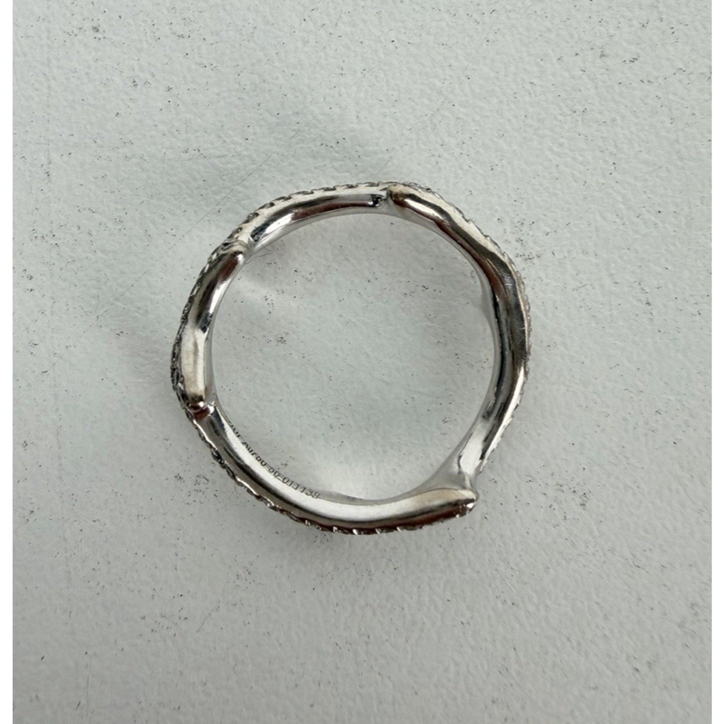 Dior Bois de Rose Ring with Diamonds in 18k White Gold Size 5.5