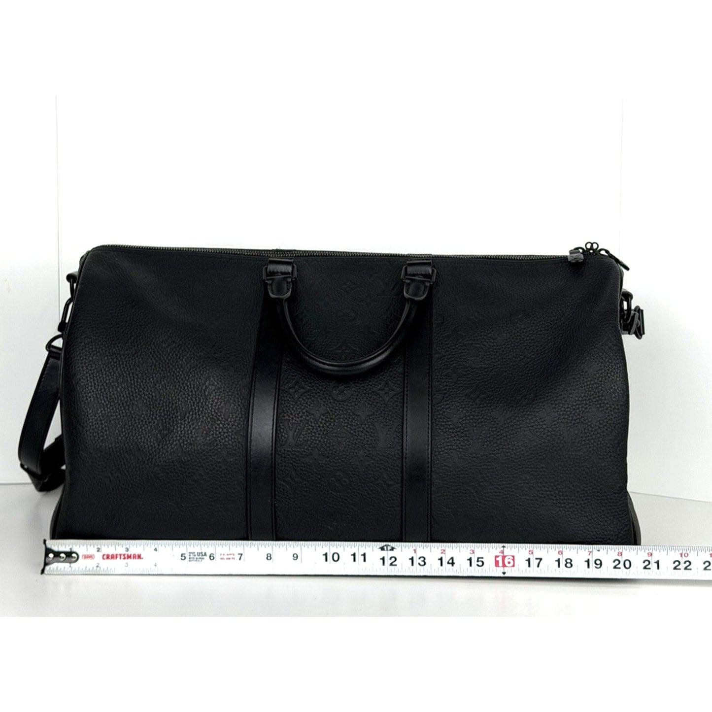 Louis Vuitton Keepall Bandouliere 50 Bag in Black Grained Leather NFC S