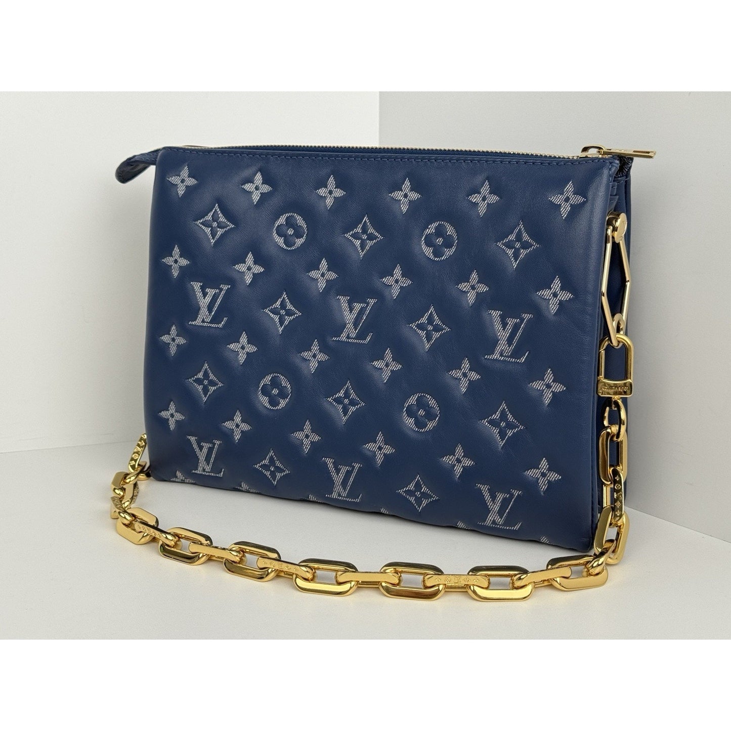 Louis Vuitton Coussin PM Blue Denim Monogram Shoulder Crossbody Bag