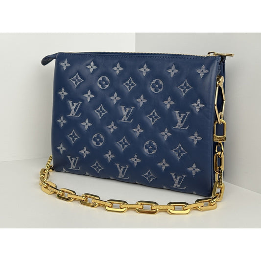 Louis Vuitton Coussin PM Blue Denim Monogram Shoulder Crossbody Bag