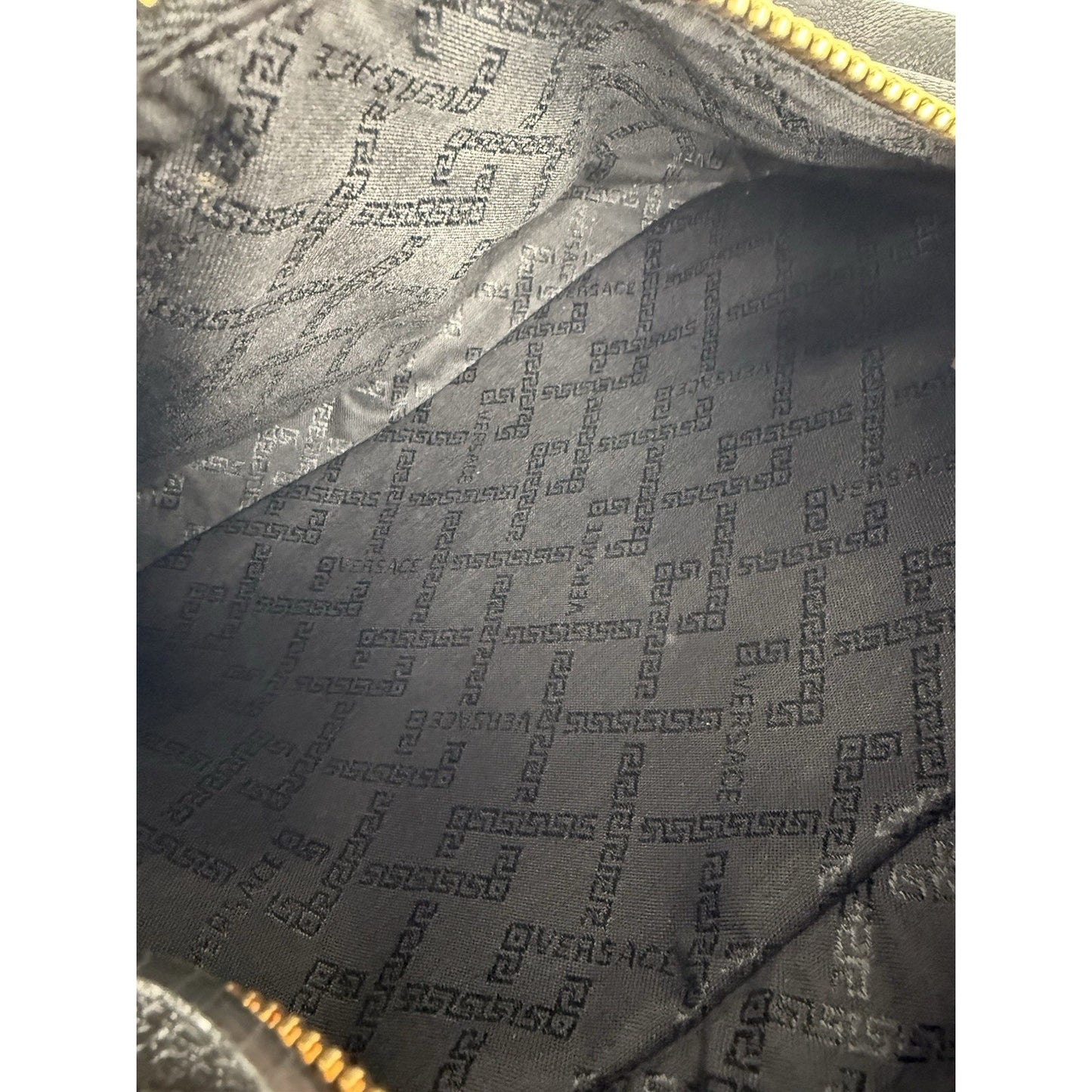 Versace Gold Medusa Logo Large Backpack