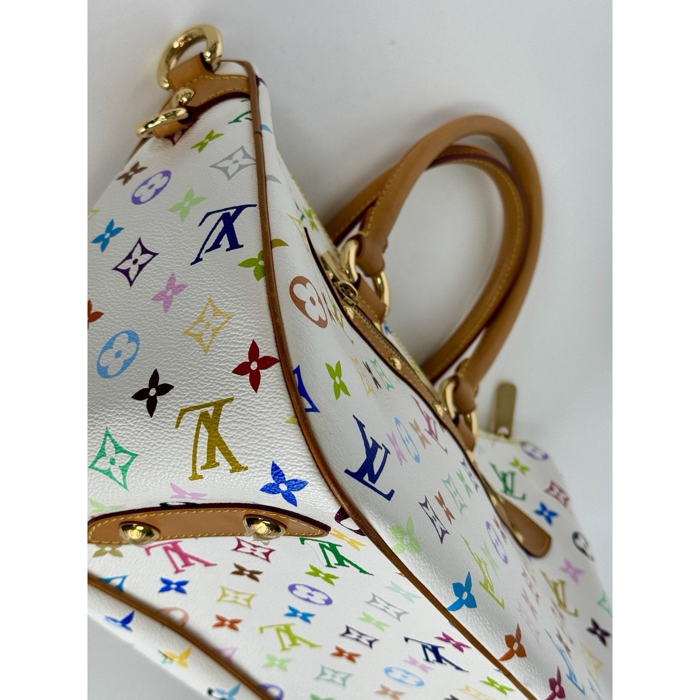 Louis Vuitton Rita Satchel White Monogram Multicolor Canvas Women’s Bag B-1