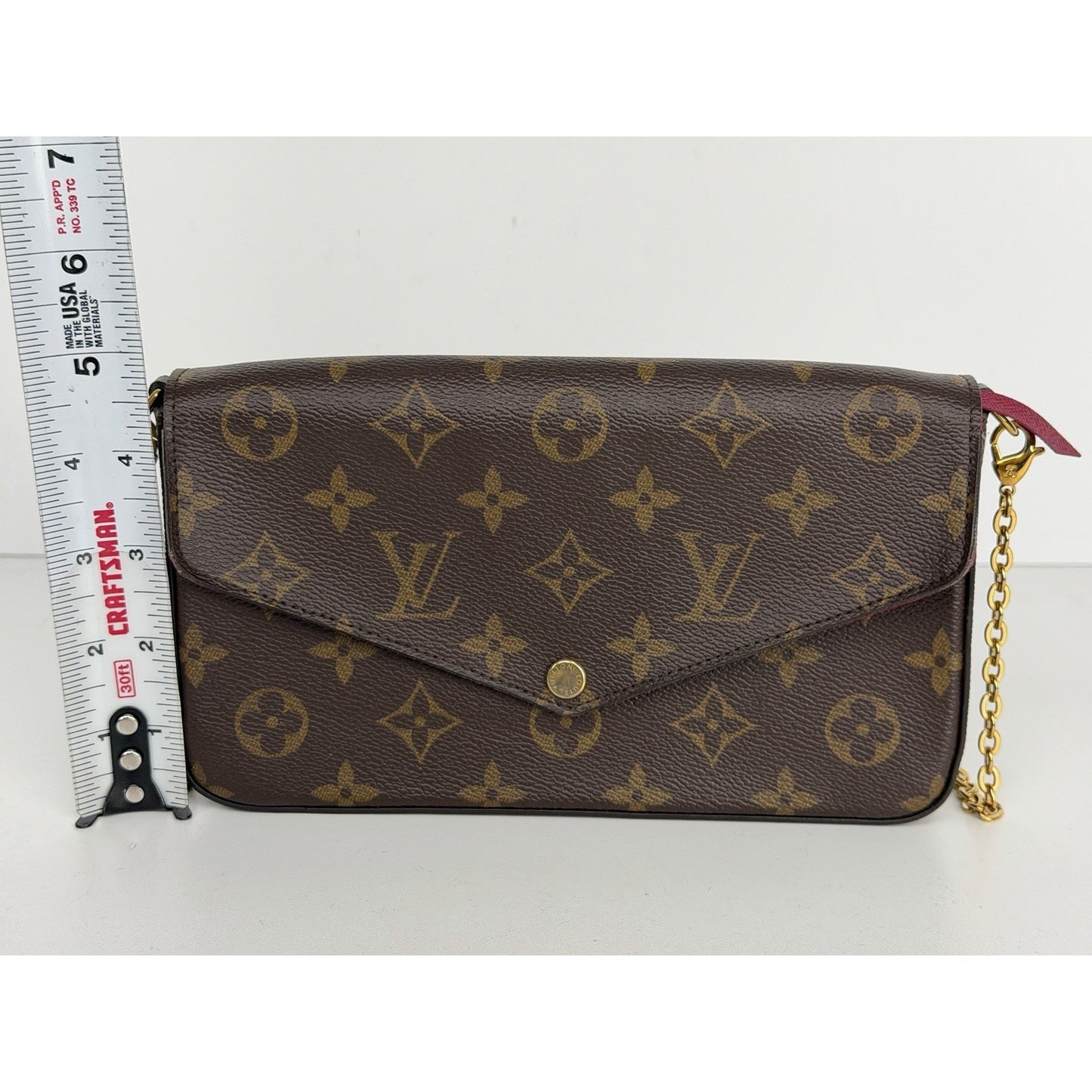 Louis Vuitton Felicie Pochette in Monogram Coated Canvas Handbag 2020 D4