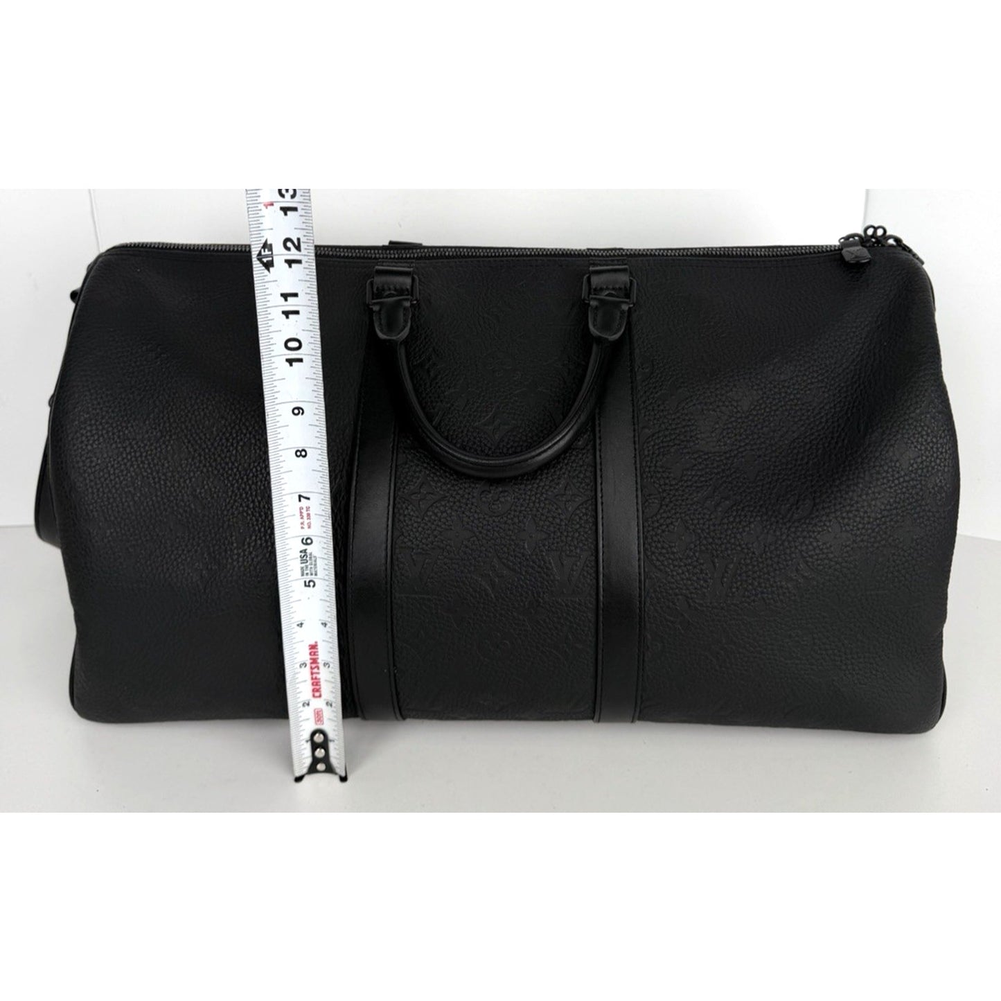 Louis Vuitton Keepall Bandouliere 50 Bag in Black Grained Leather NFC S