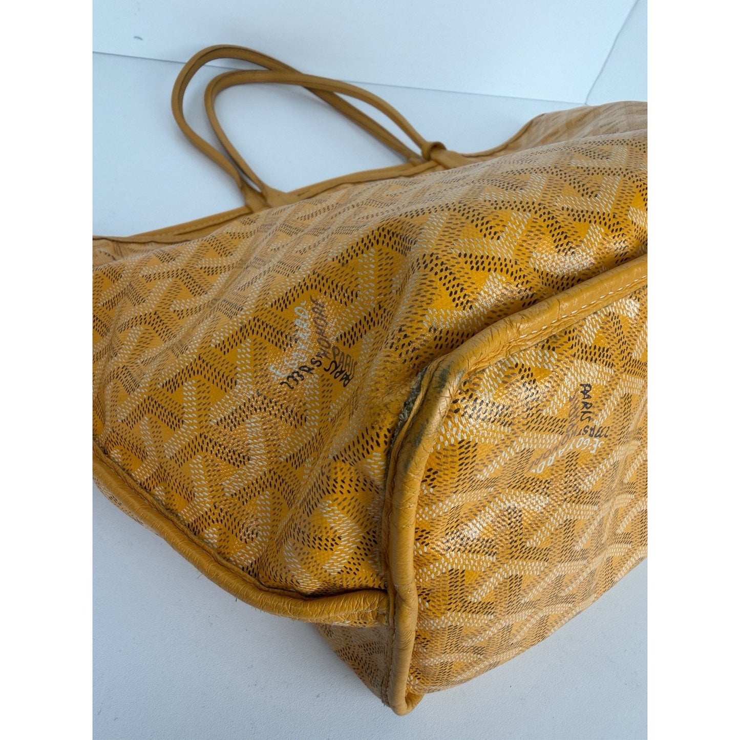 Goyard Saint Louis PM Tote Bag in Sunflower Yellow Goyardine Coated Canvas S