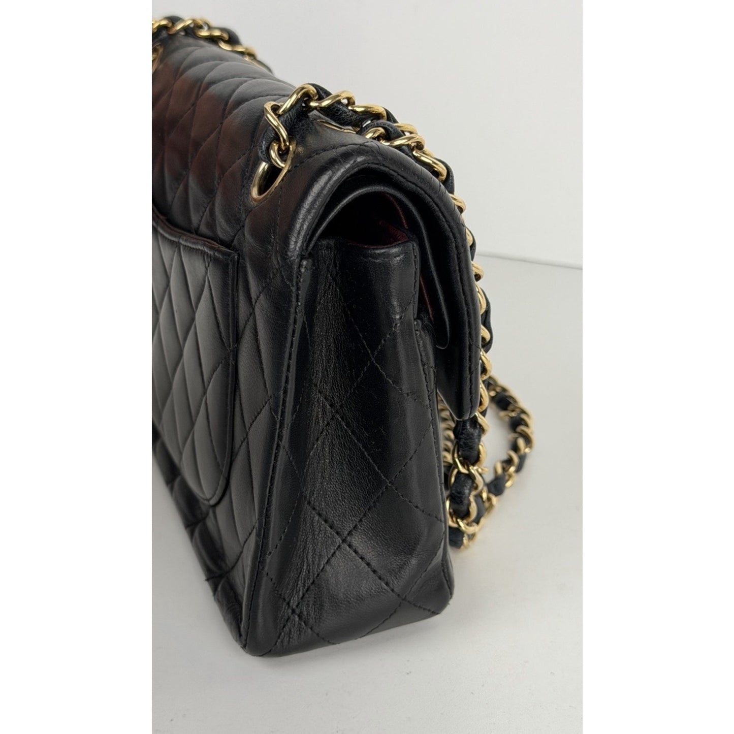 CHANEL Shoulder Bag Double Flap Small Black Quilted Leather 2009-2010 U2