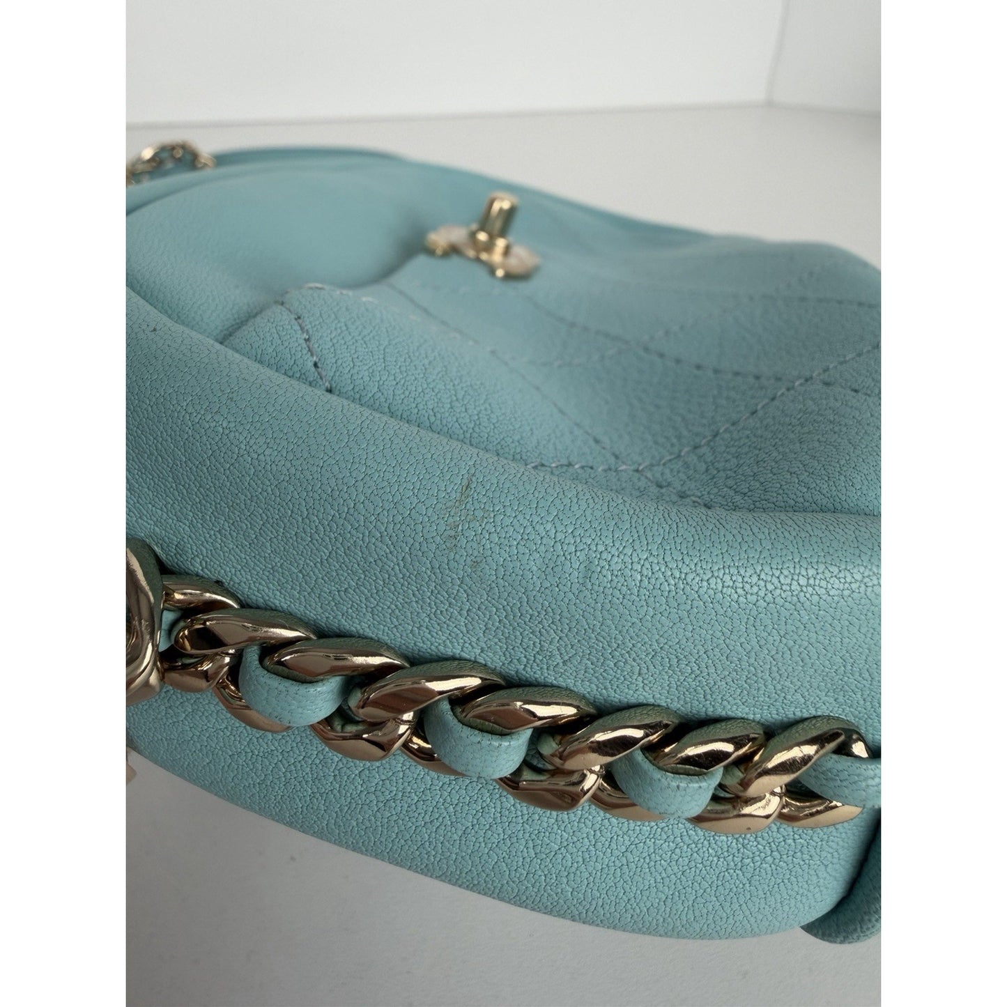 Chanel Casual Trip Camera Case Bag Small in Tiffany Blue Goatskin 2018-2019 D4