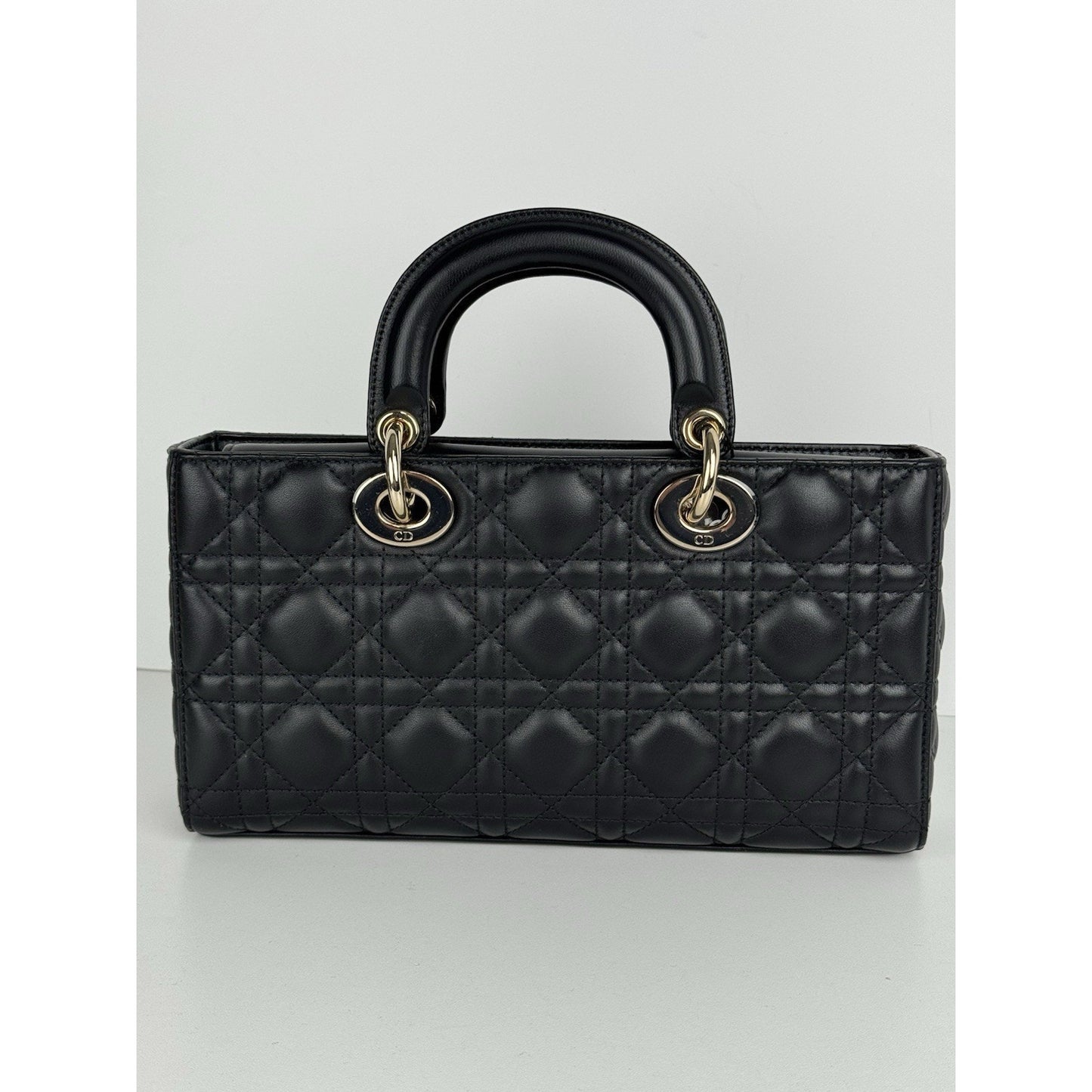 Dior Medium Lady D-Joy Black Quilted Leather Shoulder Bag D-1