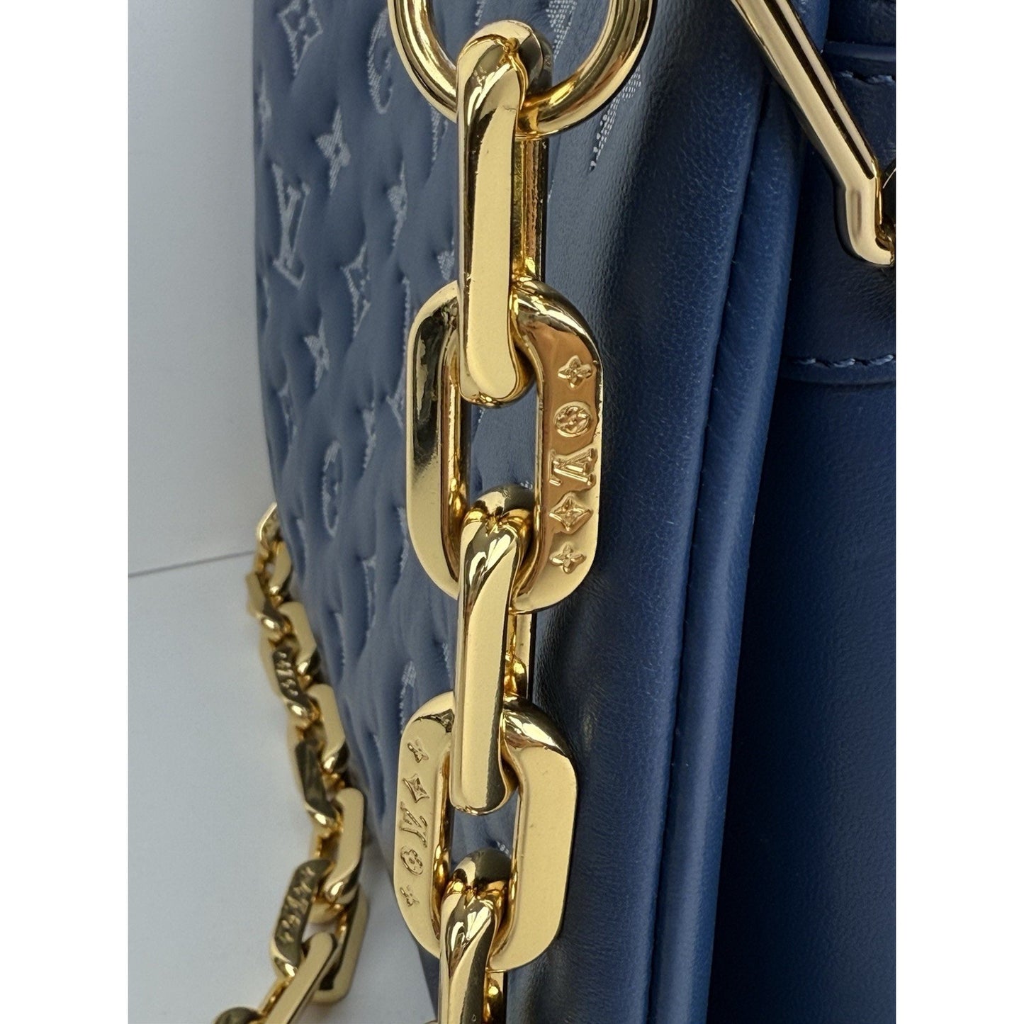 Louis Vuitton Coussin PM Blue Denim Monogram Shoulder Crossbody Bag