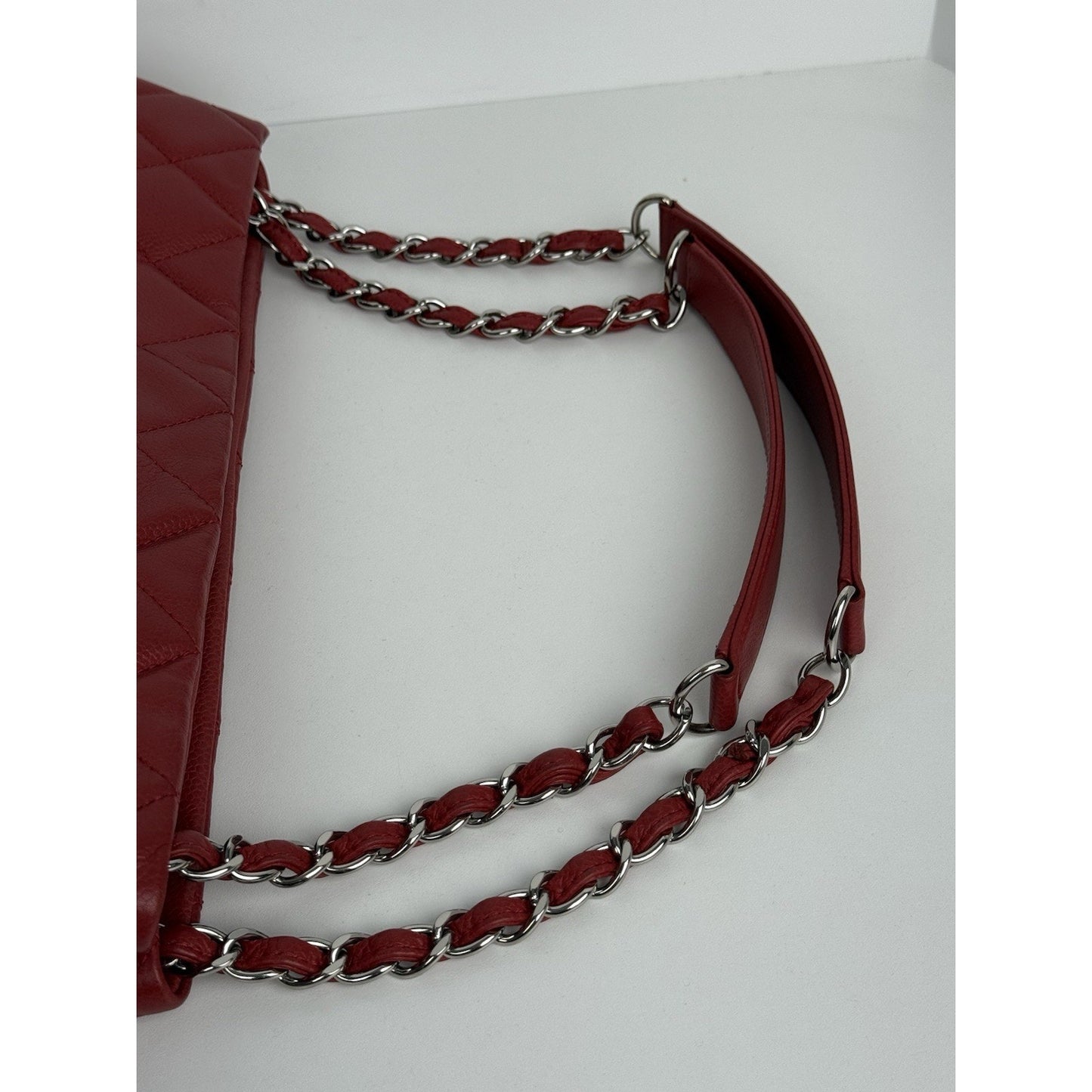 Chanel Timeless Petite Tote in Red Caviar Leather with Gold Hardware