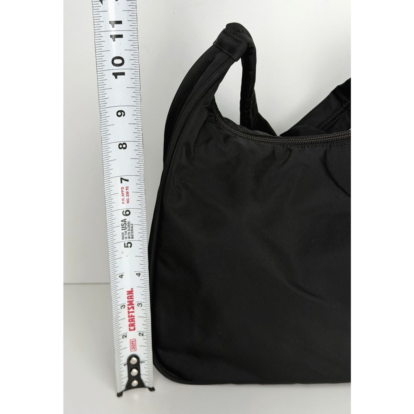 Prada Nylon Shoulder Bag Triangle Logo in Black for Women S06