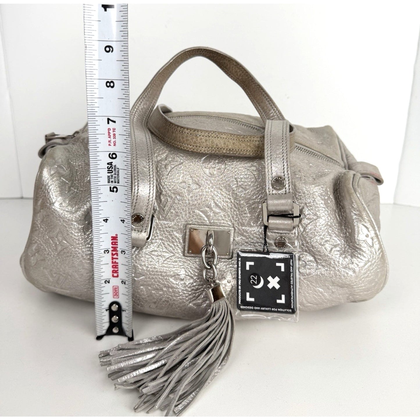 Louis Vuitton Silver Monogram Shimmer Comete Bag in Genuine Leather 2008 S