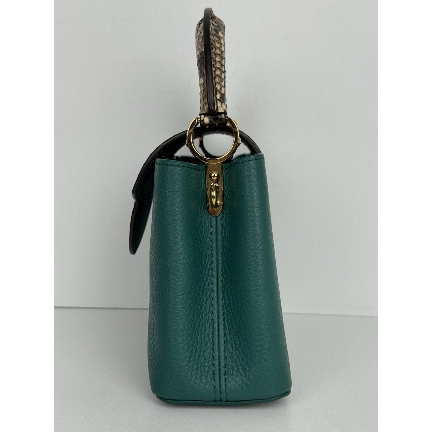 Louis Vuitton Capucines BB Python & Leather Bag Emerald Green with Gold HW B-2