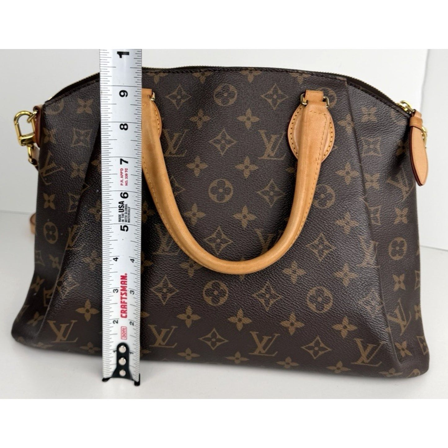 Louis Vuitton Rivoli MM Handbag in Brown Monogram Coated Canvas 2019 D6