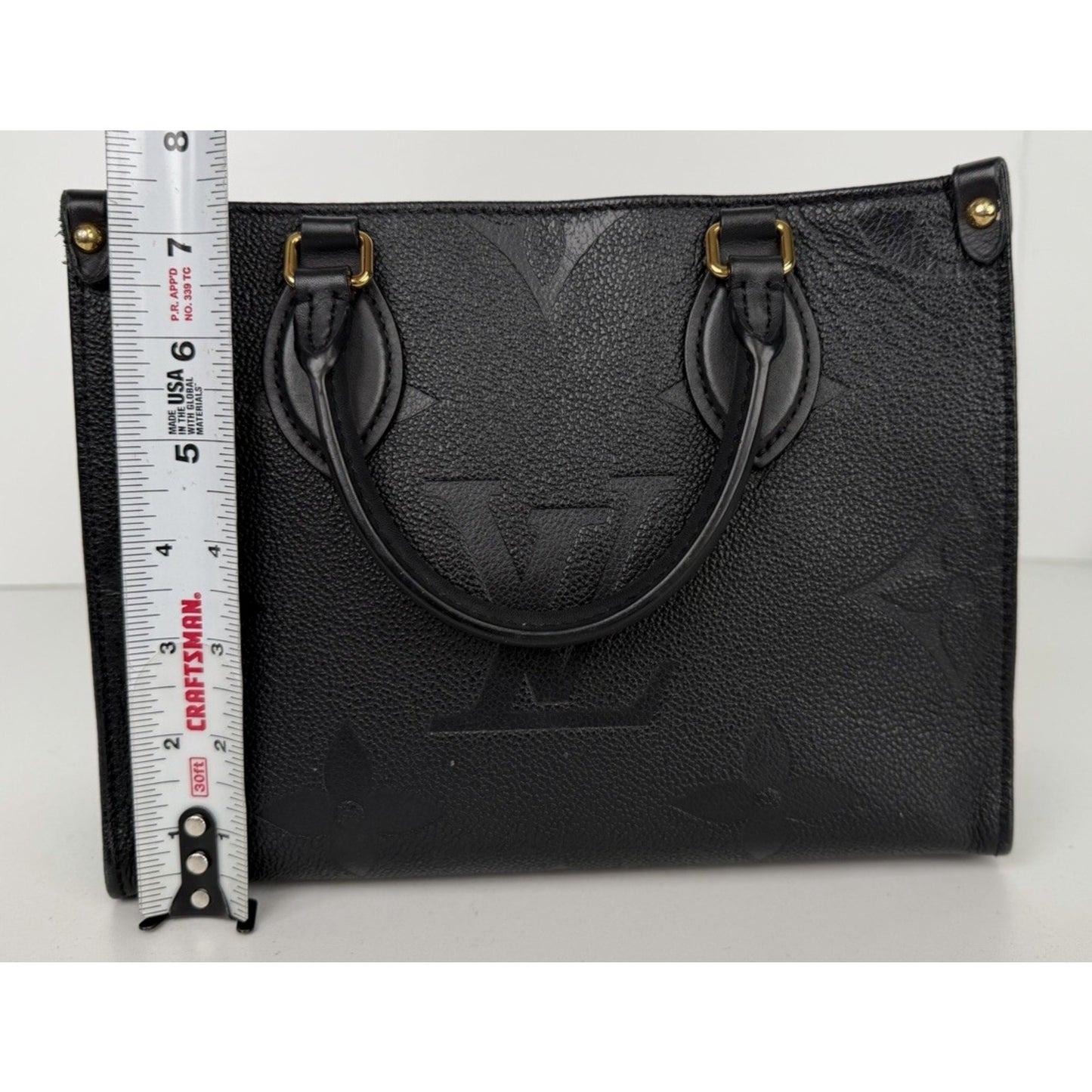Louis Vuitton OnTheGo PM Bag in Back Debossed Monogram Empreinte Leather NFC C3