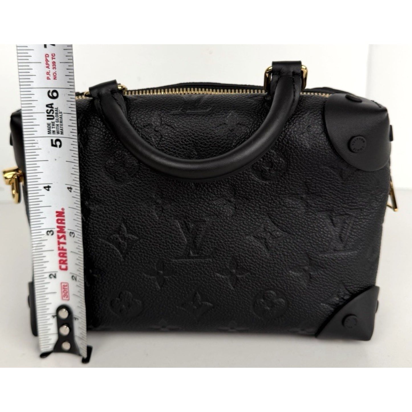 Louis Vuitton Petite Malle Souple Bag Black Embossed Monogram Empreinte 2020 D-7