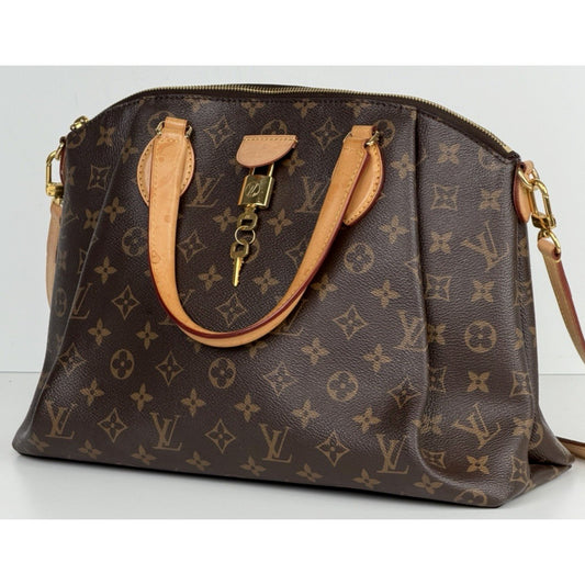 Louis Vuitton Rivoli MM Handbag in Brown Monogram Coated Canvas 2019 D6