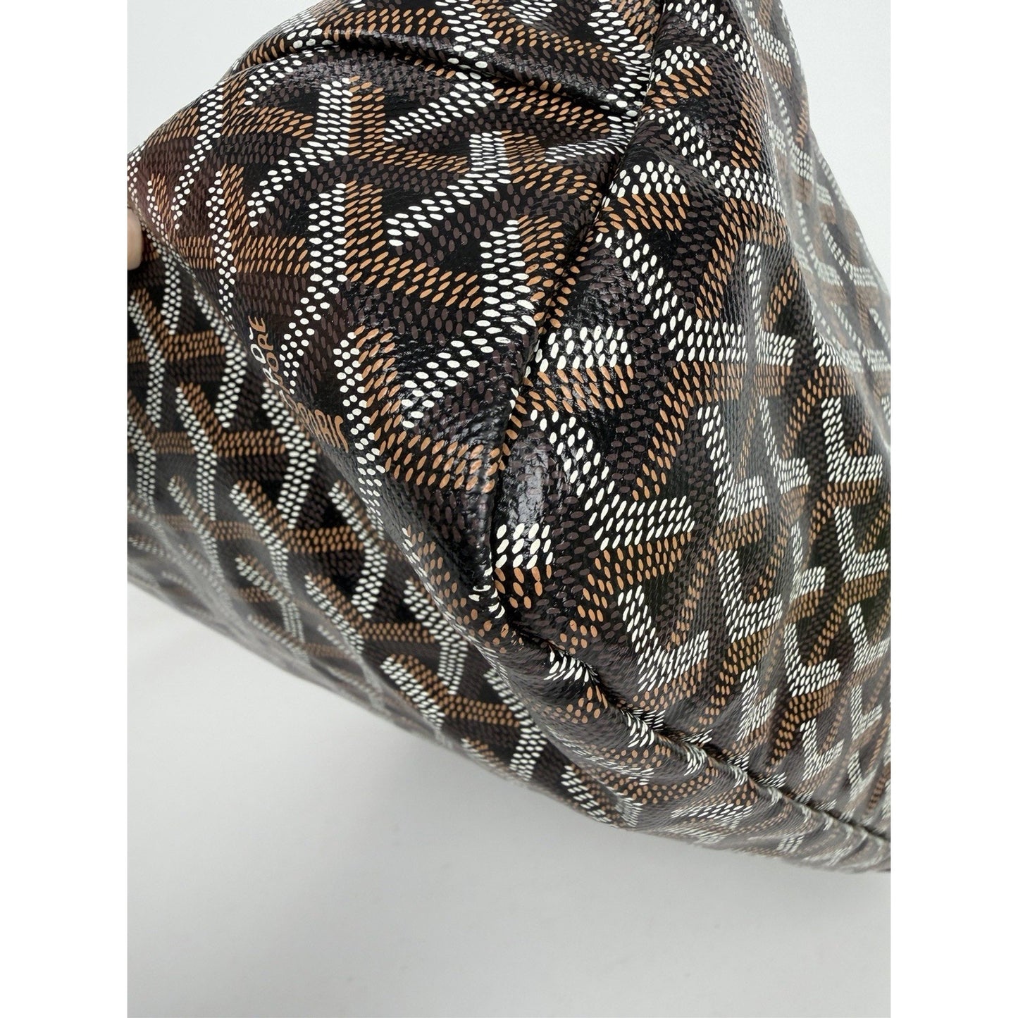Goyard Boheme Hobo Bag in Goyardine Coated Canvas and Chevron Pattern D2