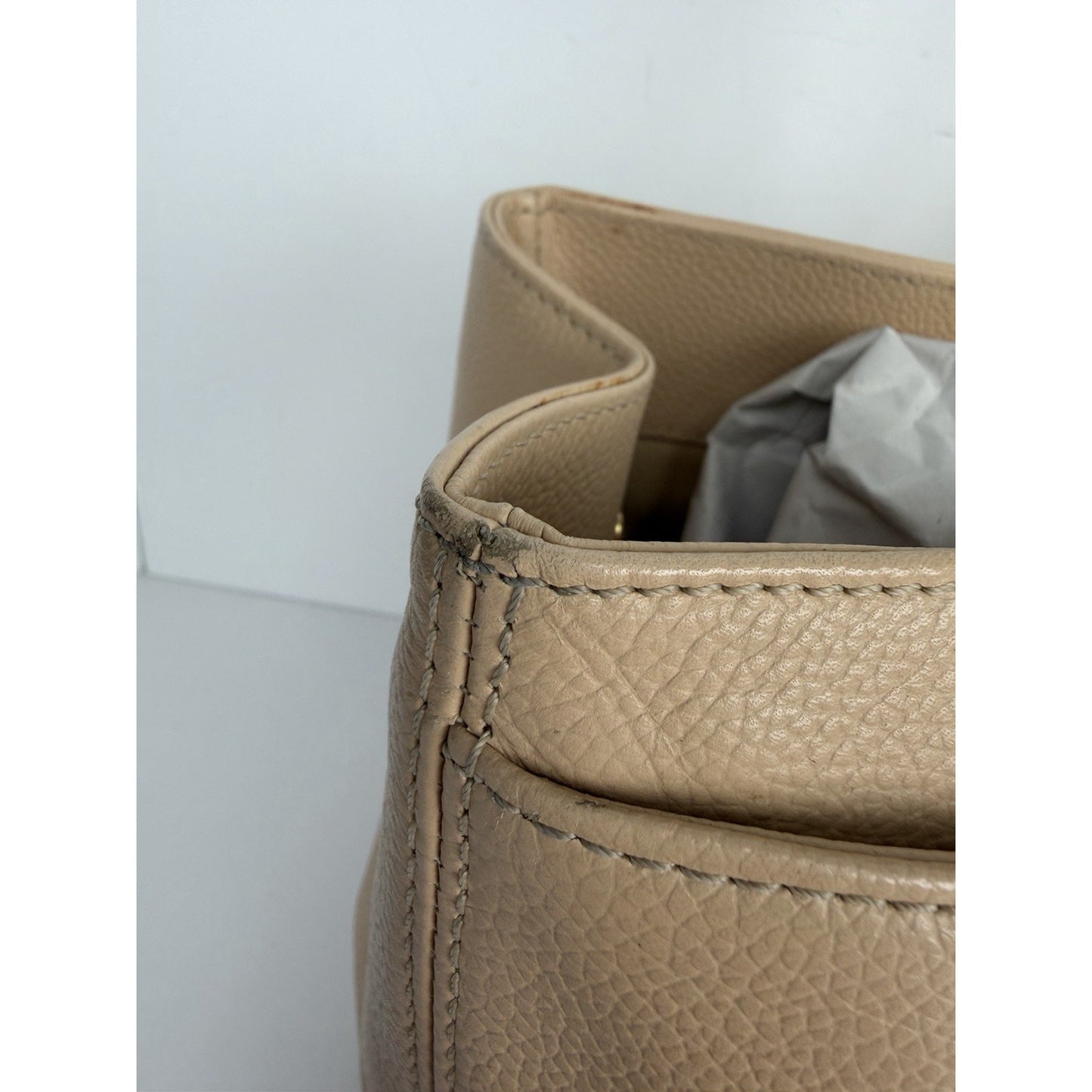 Chanel Executive Cerf Tote Beige Leather & Gold-Tone Hardware 2008-2009 C3