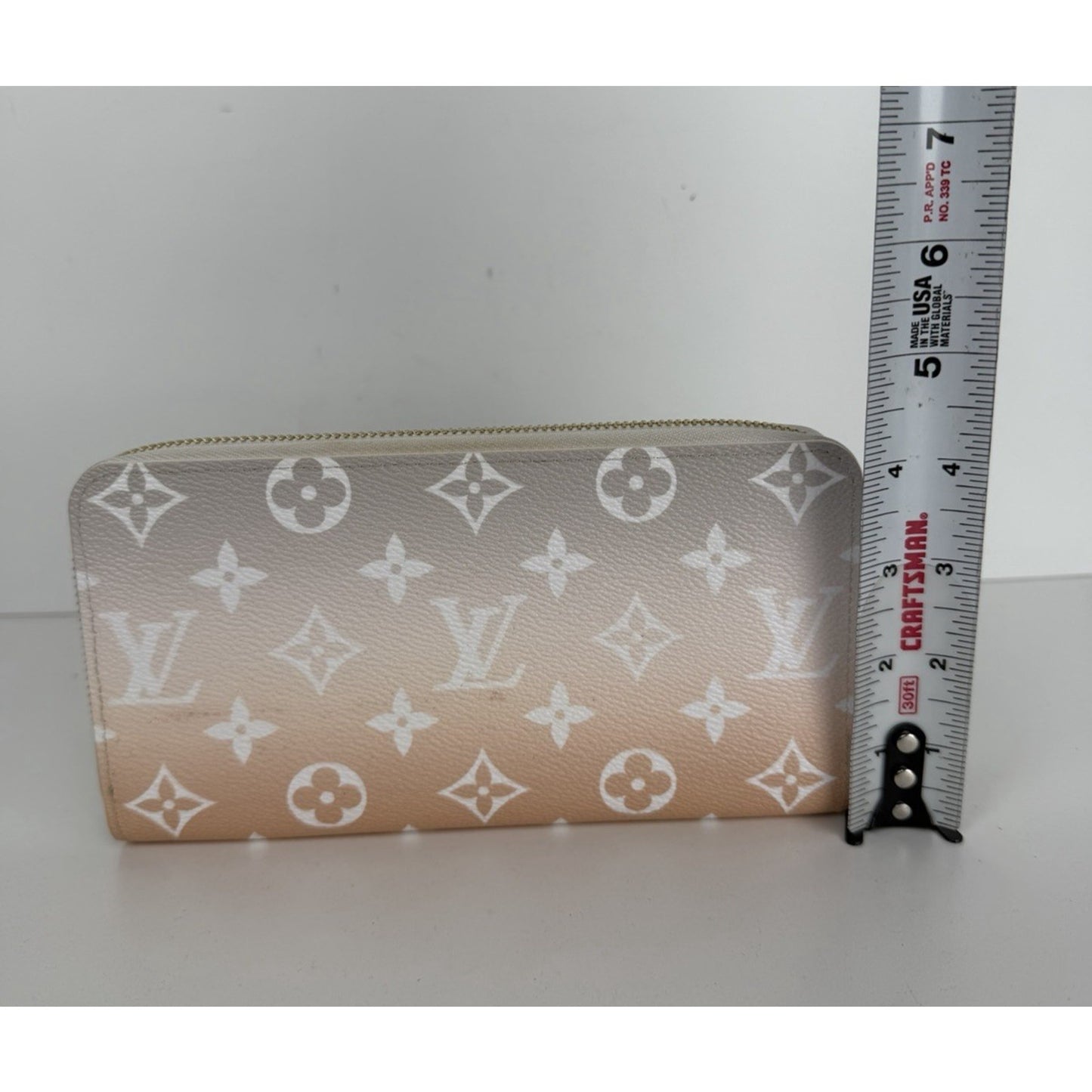 Louis Vuitton Zippy Wallet in LV Monogram Gradient Mist Brume Coated Canvas NFC