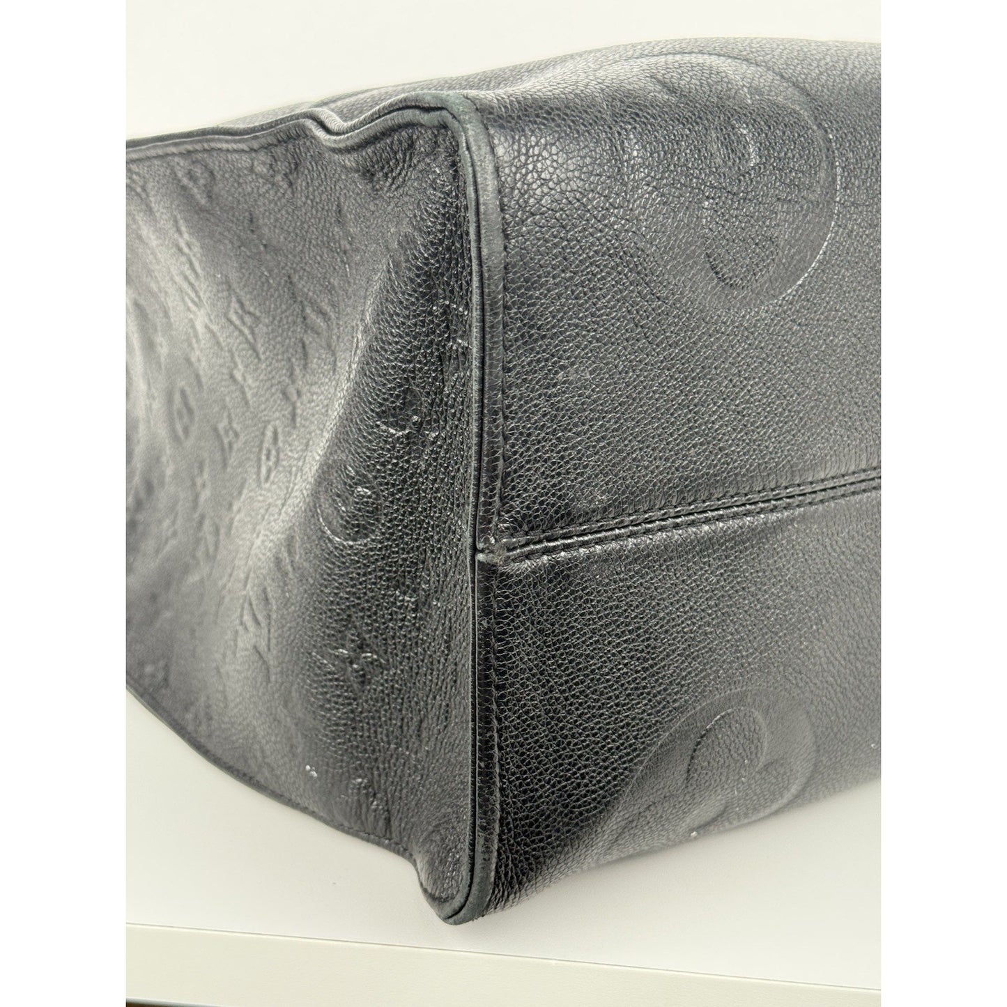 Louis Vuitton Black Monogram Empreinte Leather On The Go GM Bag