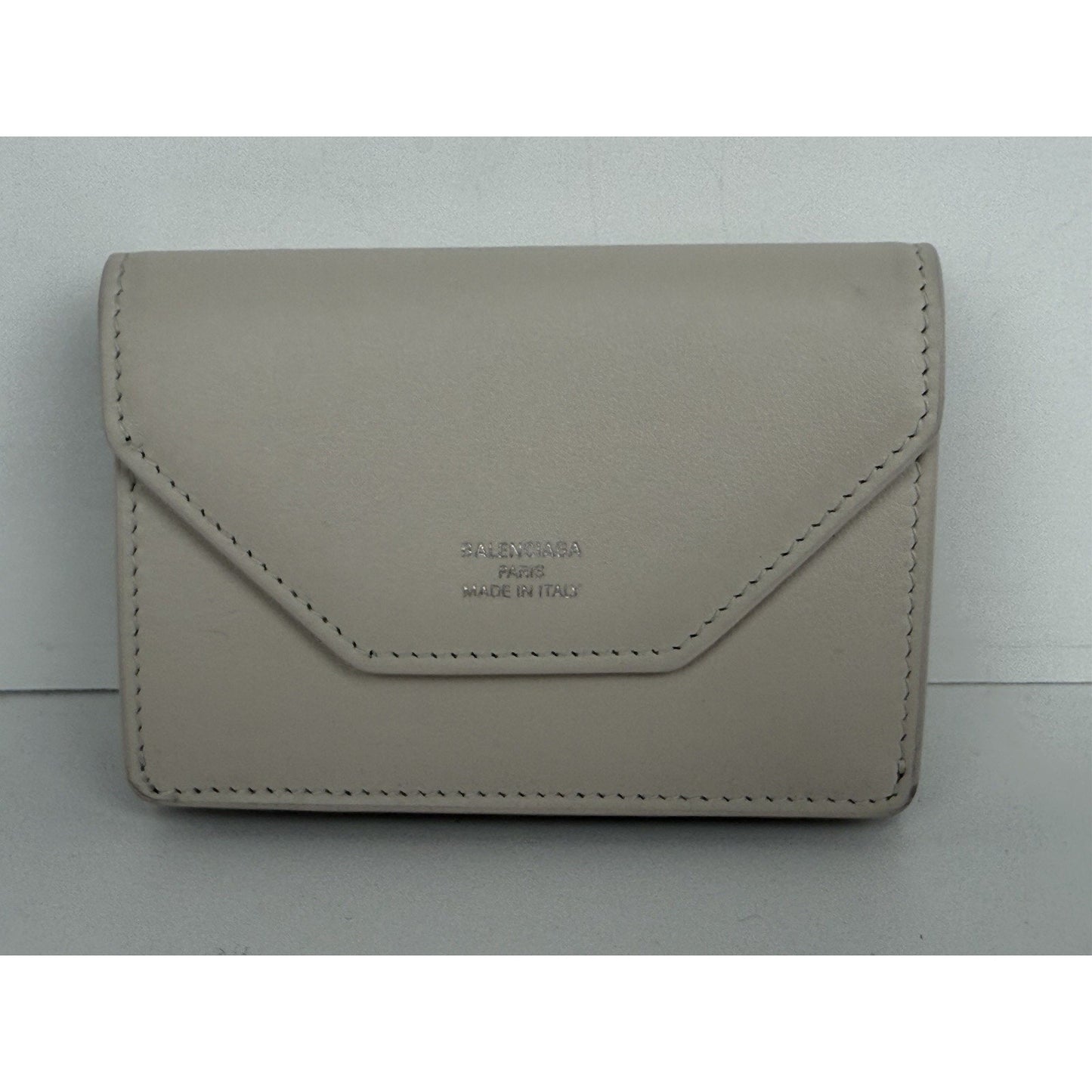 Balenciaga White Envelope Flap Wallet