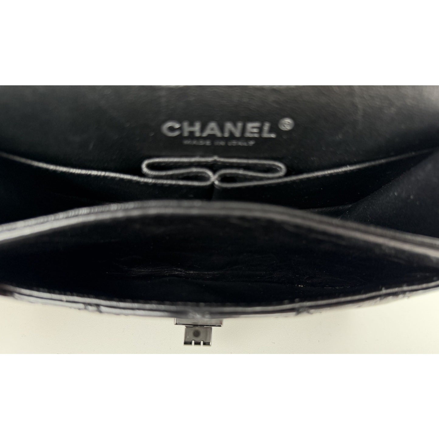 Chanel 2.55 Reissue Mini Flap Bag in Black Aged Calfskin Leather 2017 D5