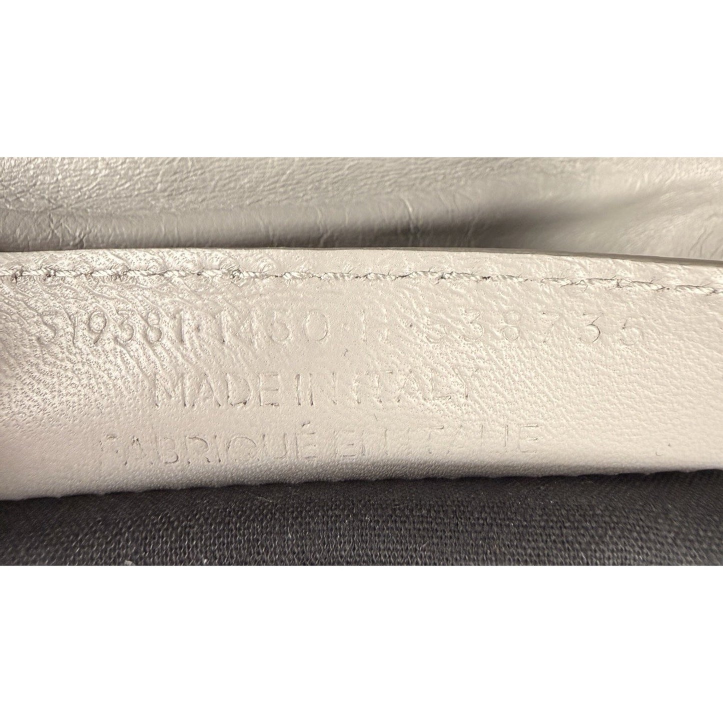 Balenciaga Chevre Motocross Classic Envelope Clutch Bag Light Gray Leather S19