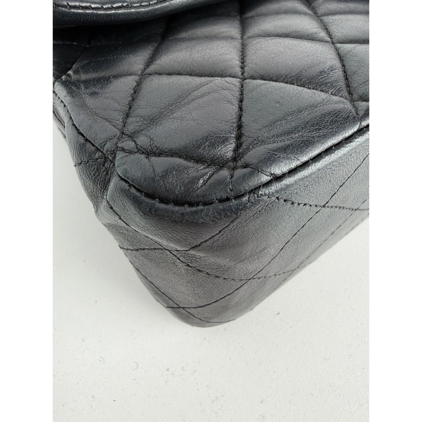Chanel Classic Double Flap Bag Medium in Black Quilted Lambskin Leather 2018 C-5