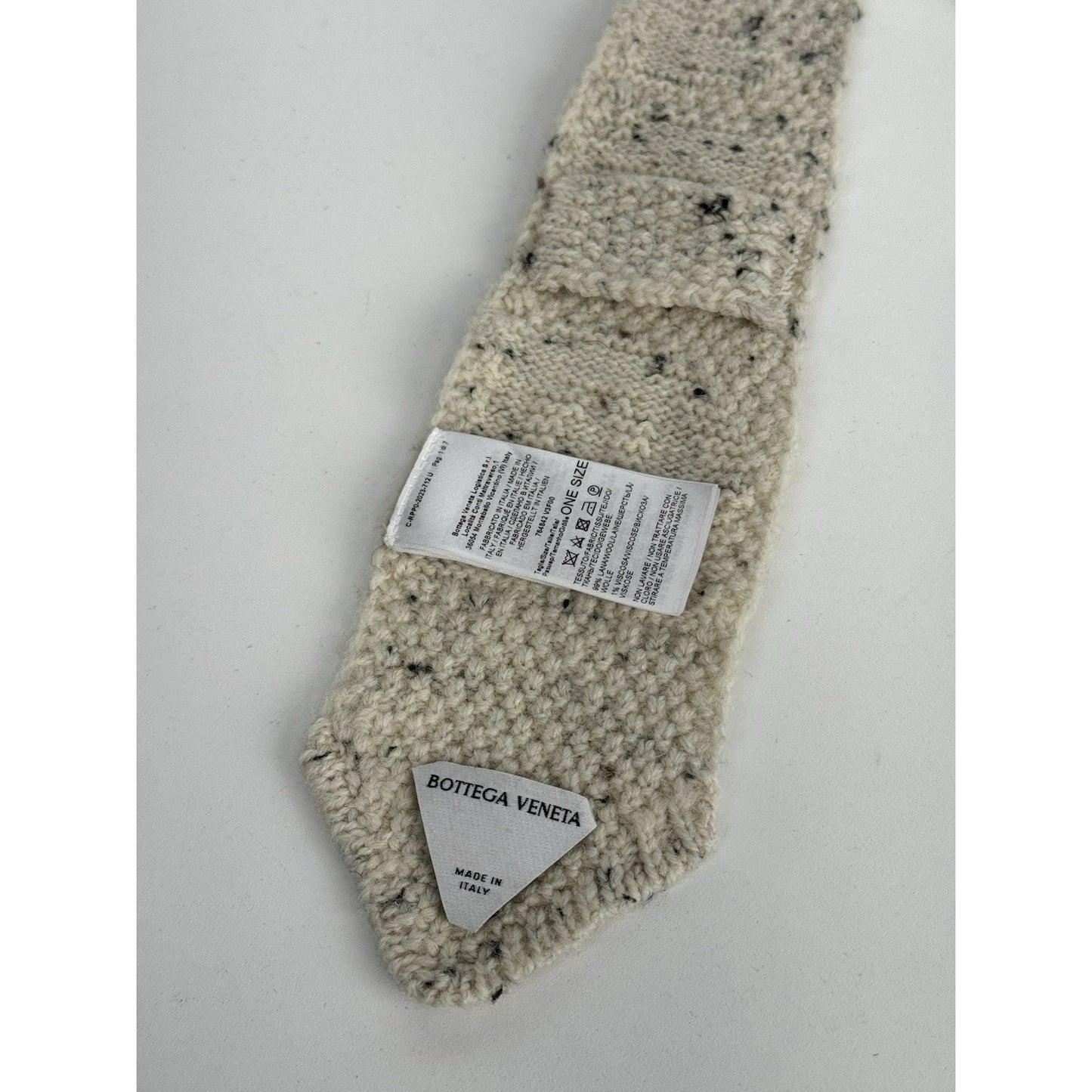 Bottega Veneta Mixed Stitch Wool Blend Tie