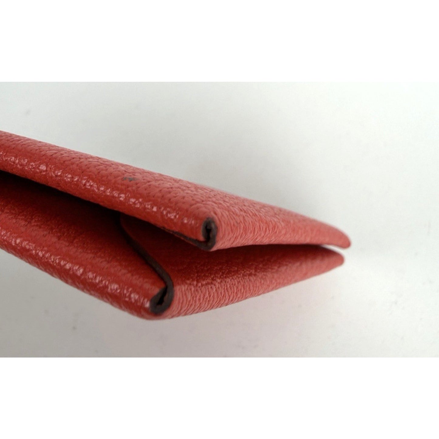 Hermes Chevre Mysore Calvi Red Card Case in Grained Leather 2021