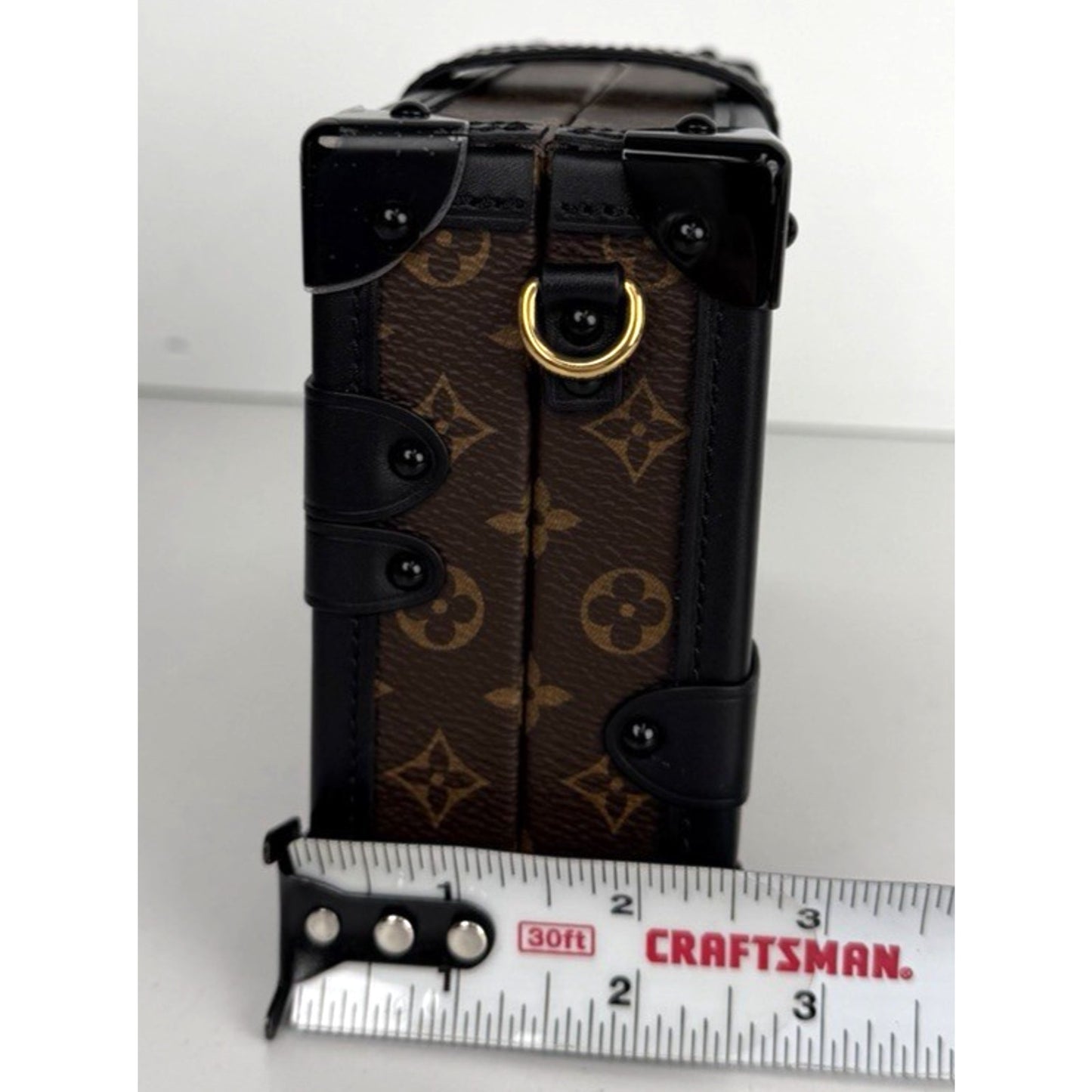 Louis Vuitton Monogram Petite Malle Bag in Coated Canvas Leather Trim NFC E-3
