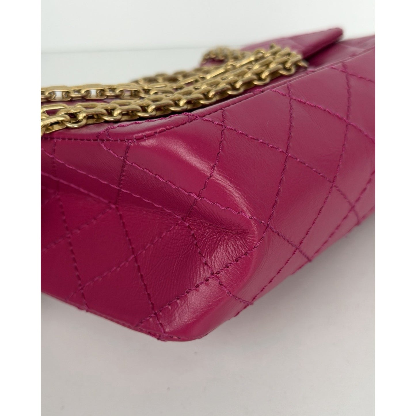 Chanel 2.55 Reissue Mini Flap Bag Quilted Calfskin Leather Pink Microchipped C9
