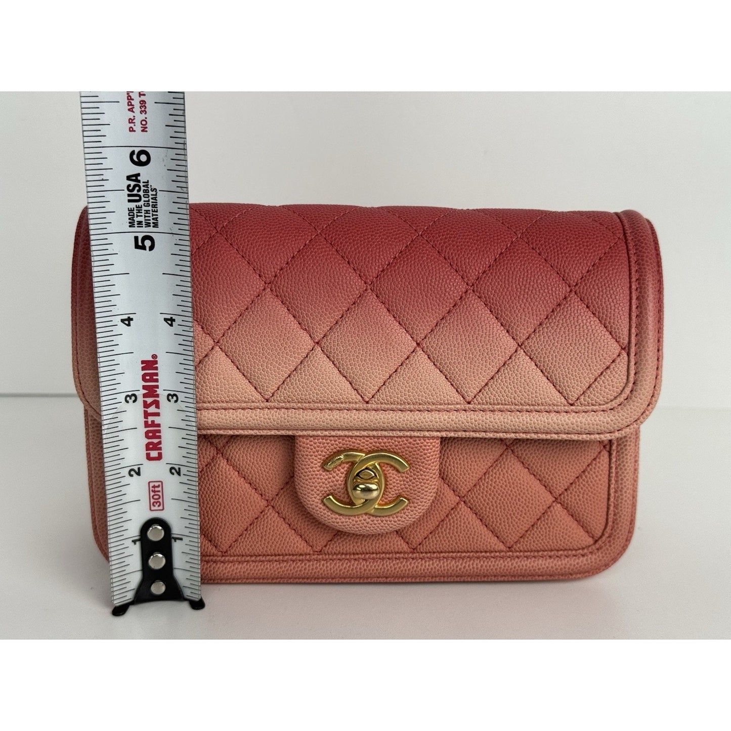 Chanel Caviar Quilted Sunset On The Sea Waist Bag – Coral with Gold Hardware C-1
