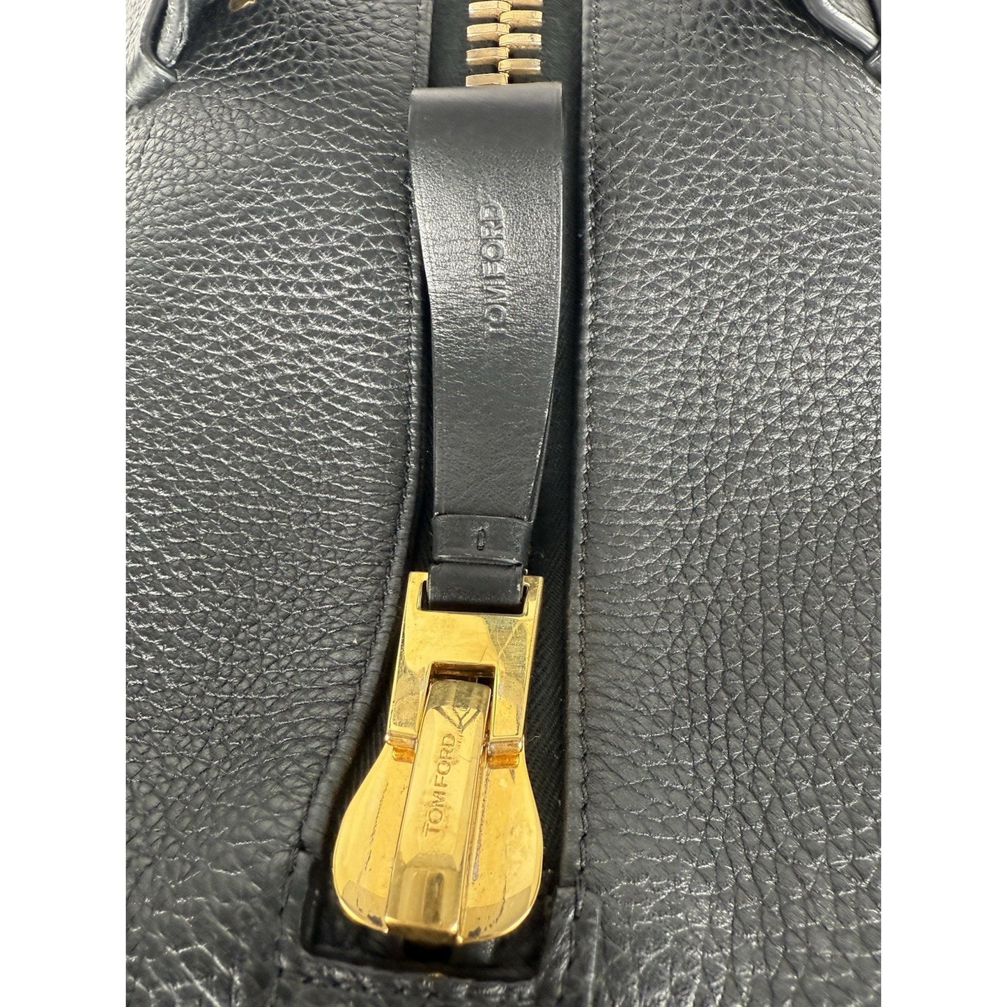 Tom Ford Weekend Black Leather Duffle Bag Unisex