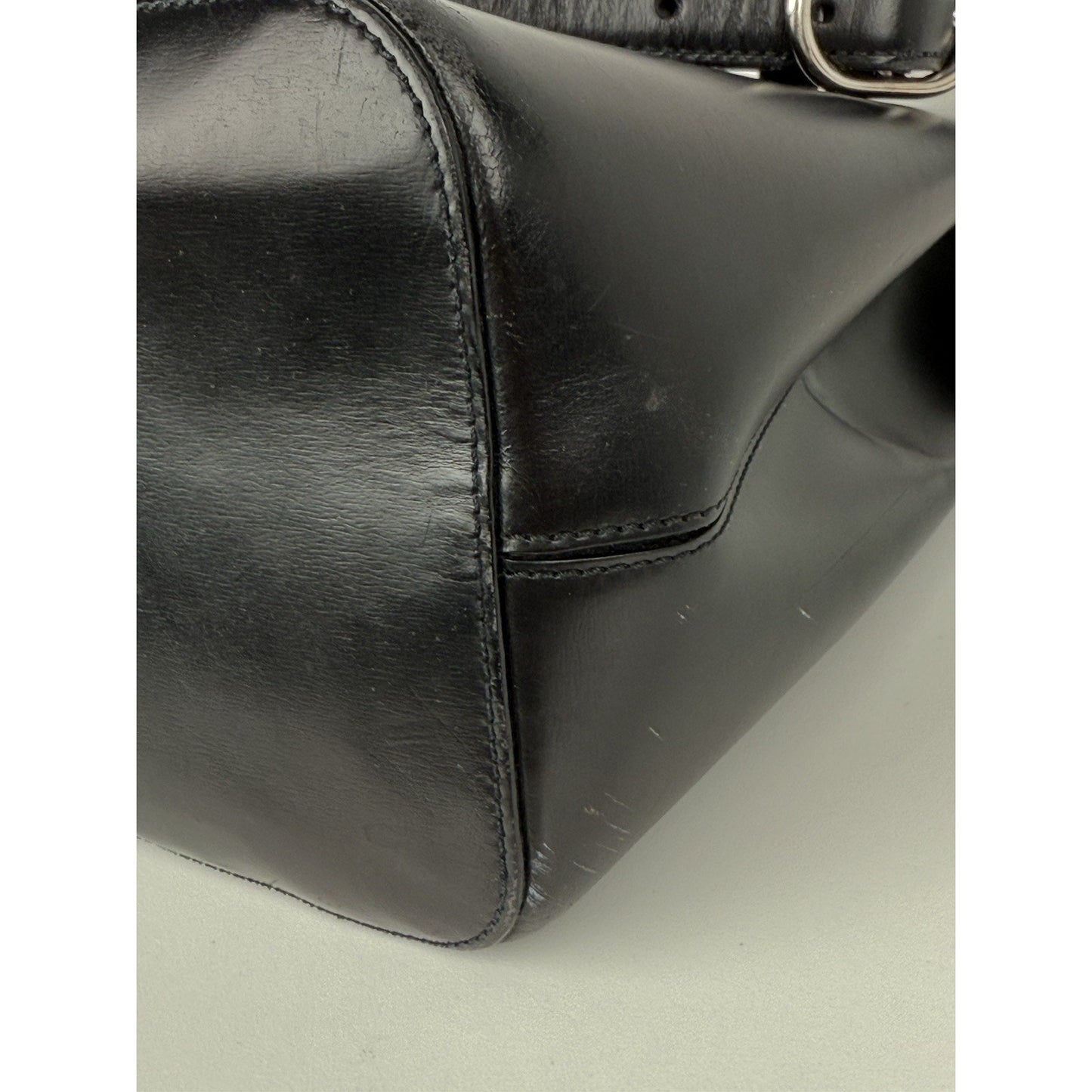Panther de Cartier Black Patent Leather Shoulder Bag