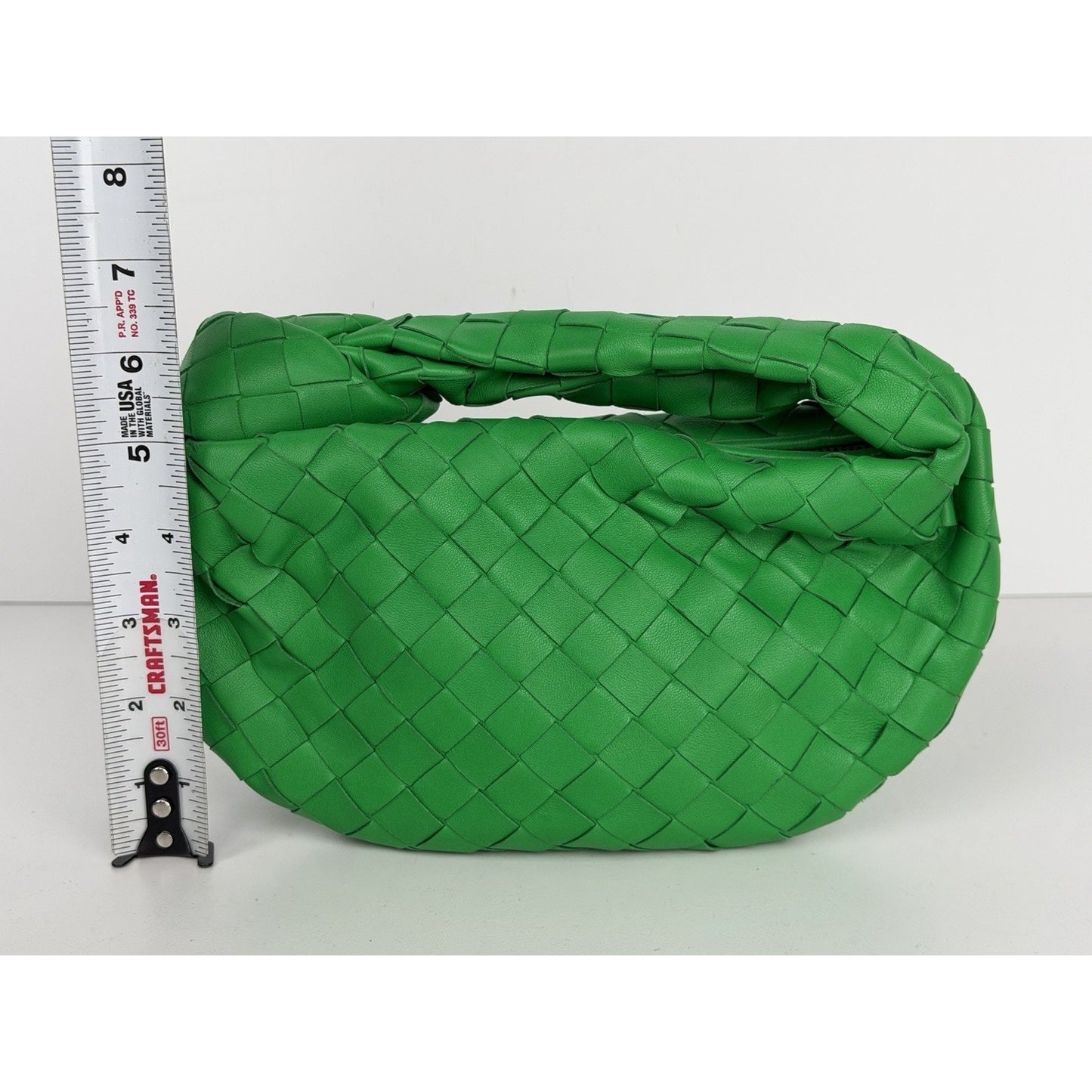 Bottega Veneta Mini Jodie Bag in Parakeet Green Intrecciato Woven Leather S10