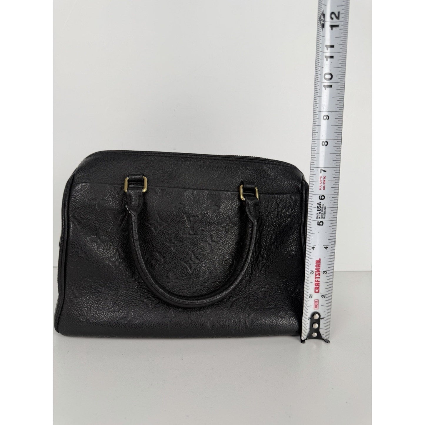 Louis Vuitton Speedy Bandouliere Bag 25 Black Monogram Leather 2016 S10