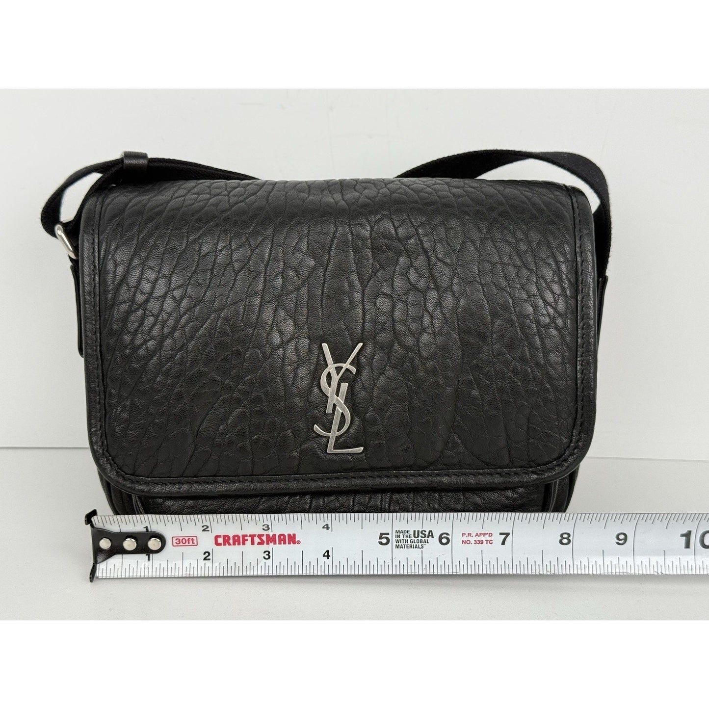 Saint Laurent Niki Messenger Bag Black with Silver Hardware B-2