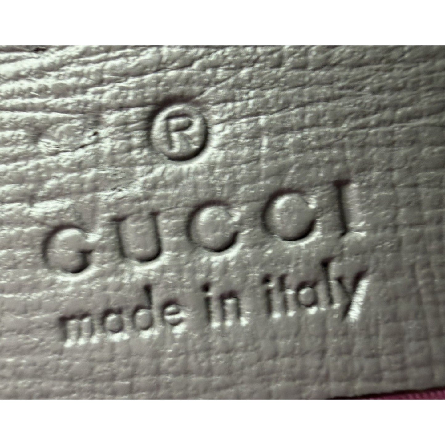 Gucci GG Ring Shoulder Bag Small Light Grey Smooth Leather Interlocking S18